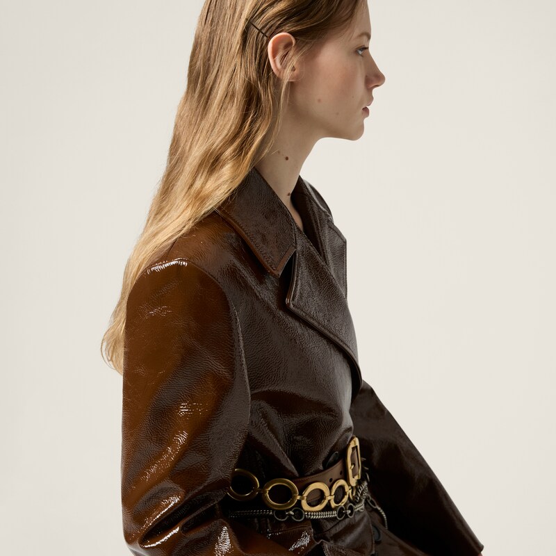 Double-breasted naplak coat