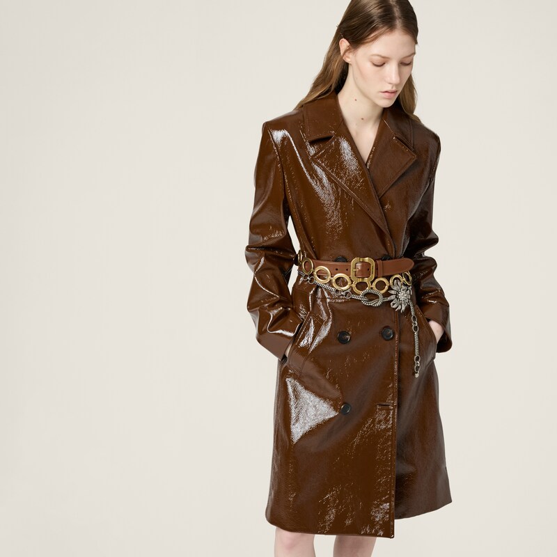 Double-breasted naplak coat