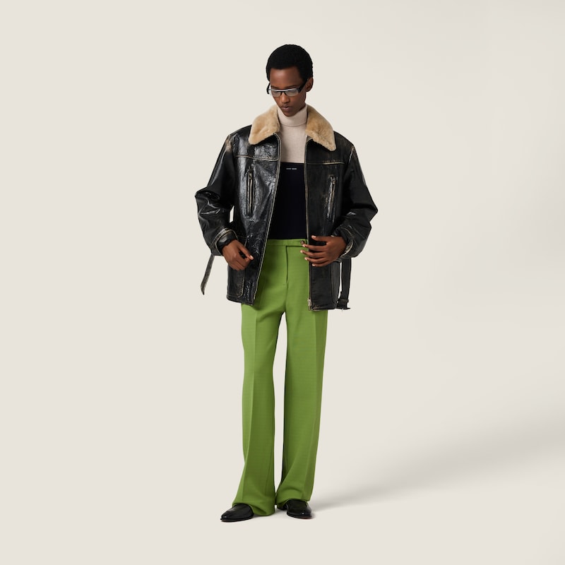 Caban en cuir de veau