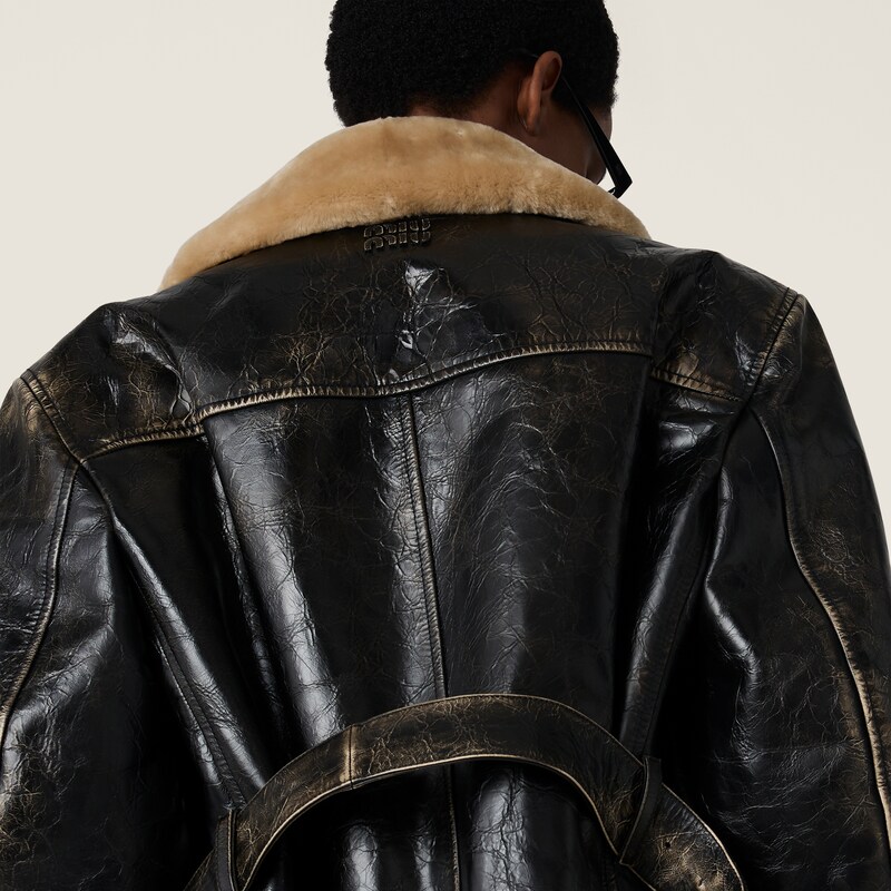 Caban en cuir de veau