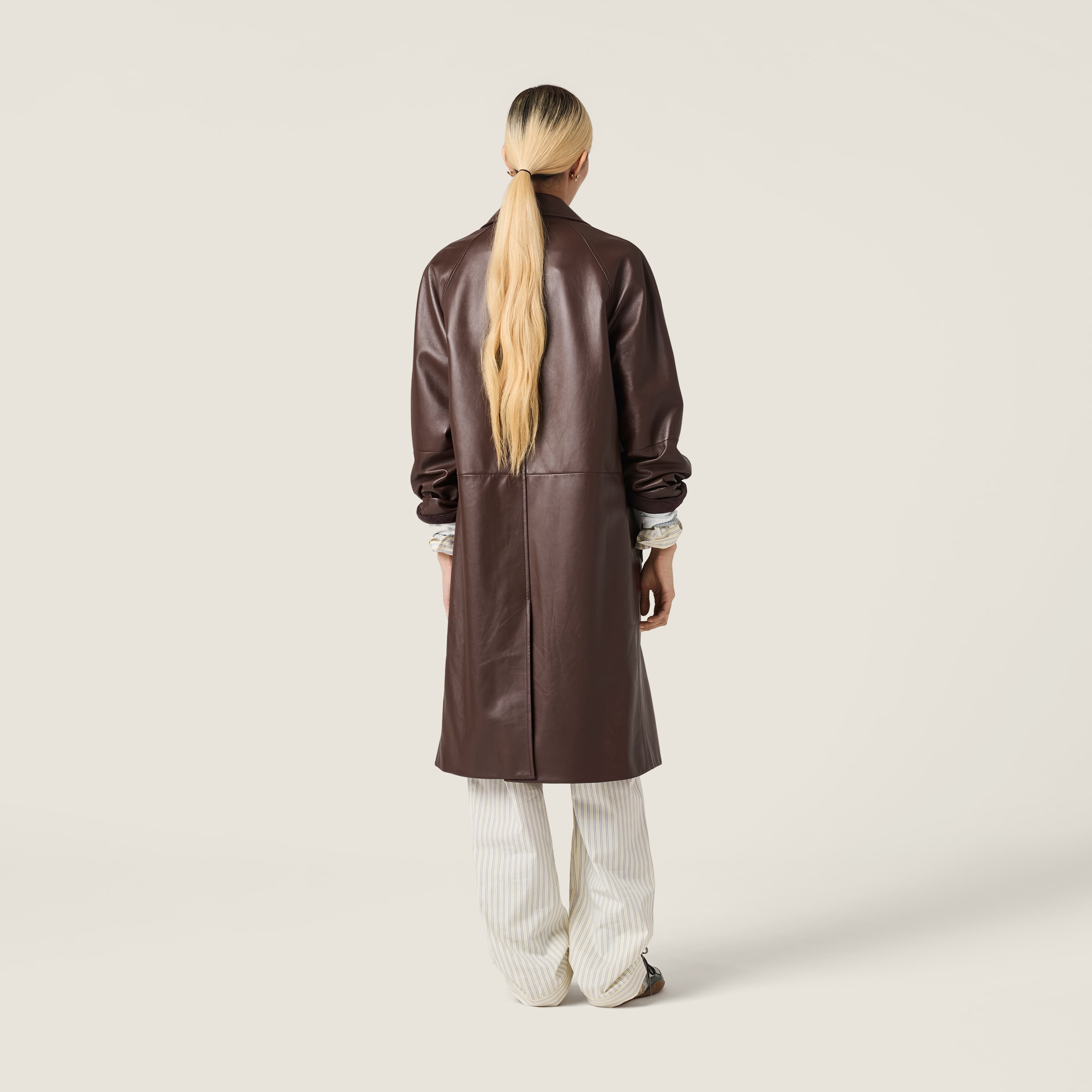s*d様 miu miu レザーコート Sienna Nappa Leather Coat | Miu Miu - United States