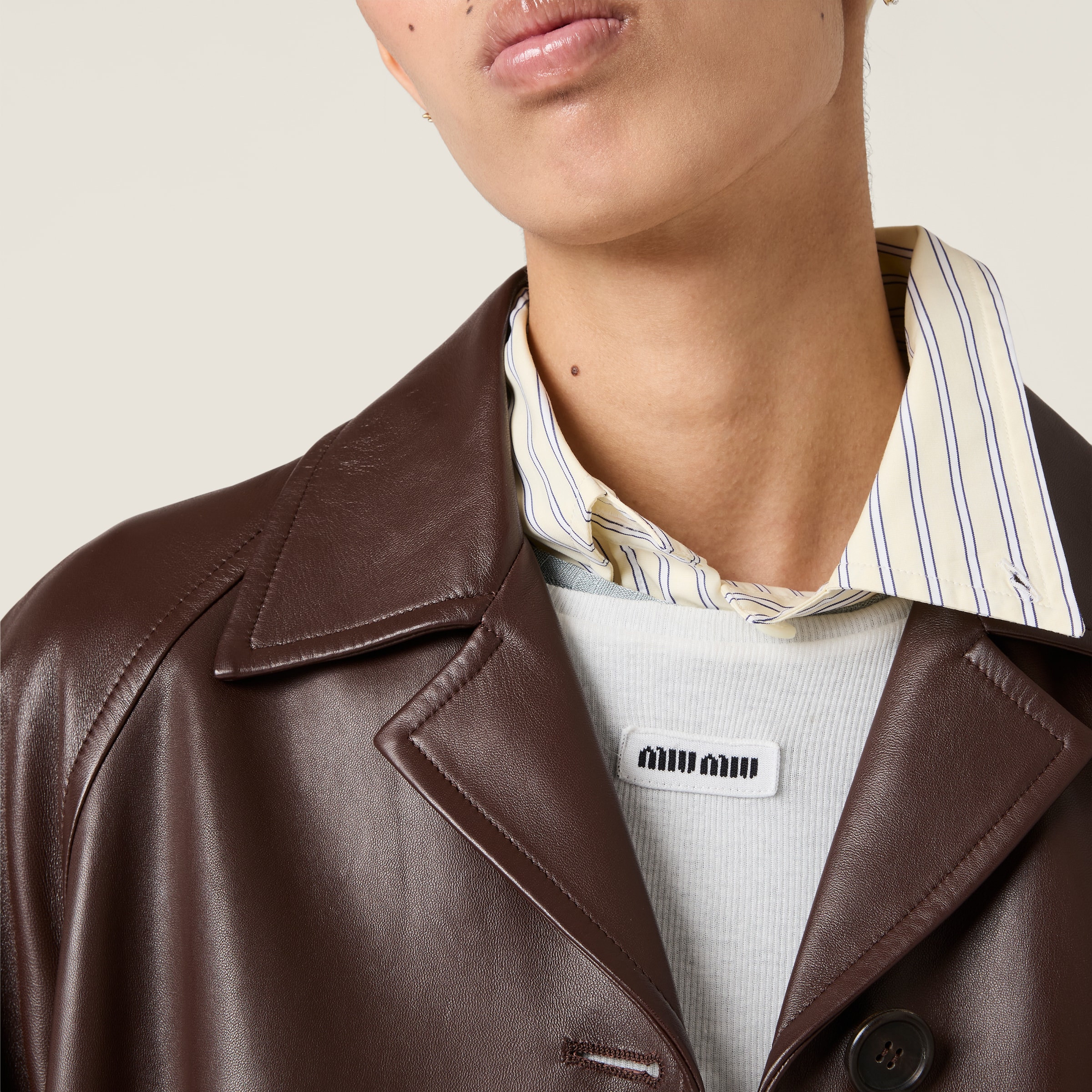 Nappa leather coat - thumbnail 4