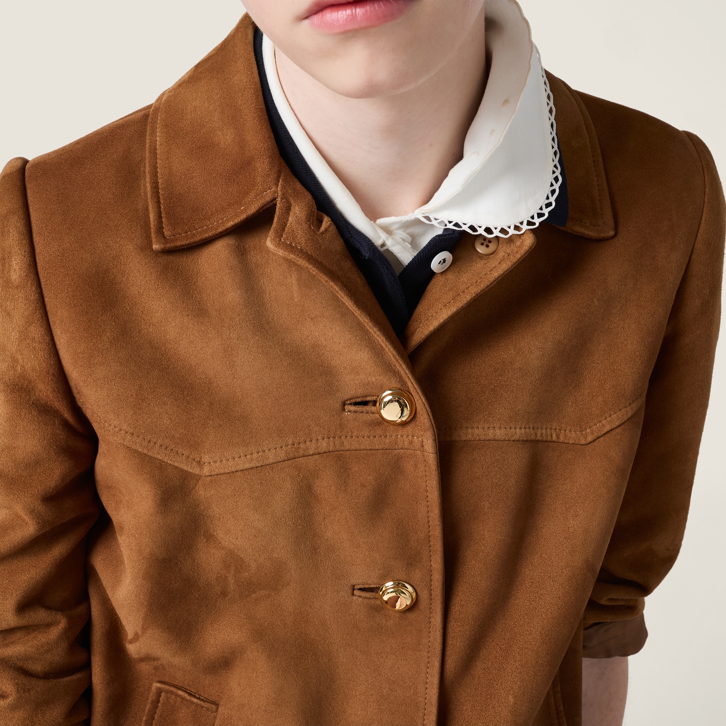 Waxed suede coat - thumbnail 6