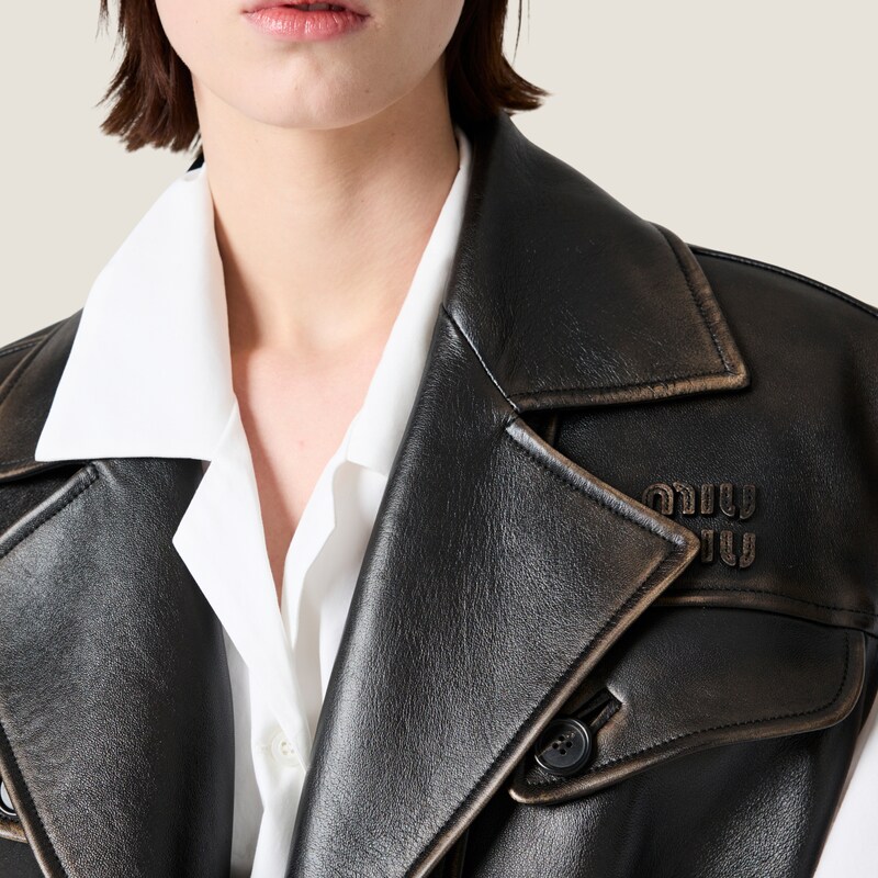 Nappa leather vest