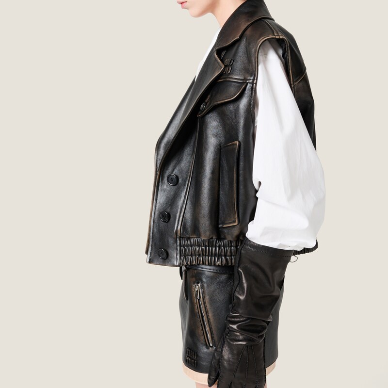 Nappa leather vest