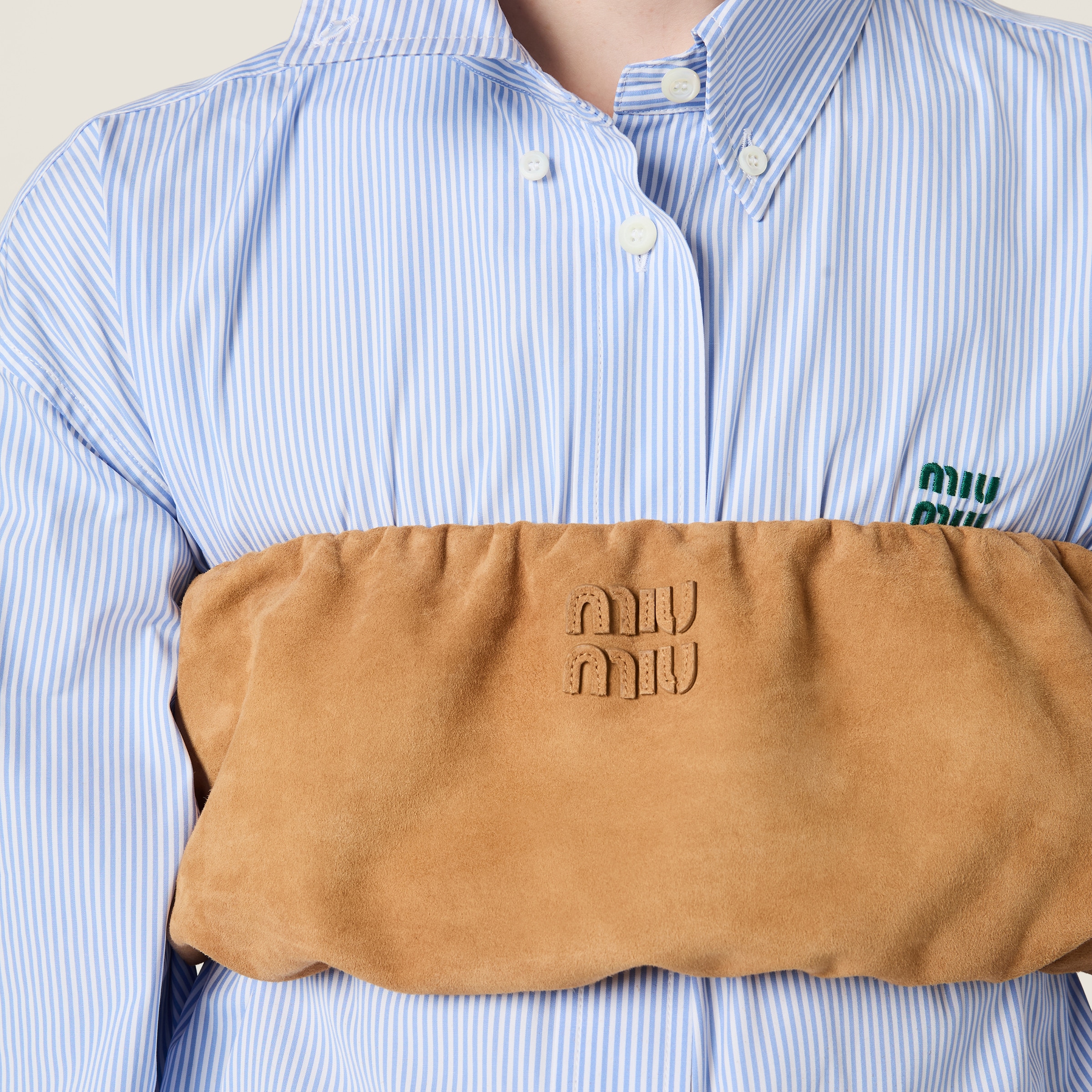 Waxed suede bandeau top - thumbnail 4
