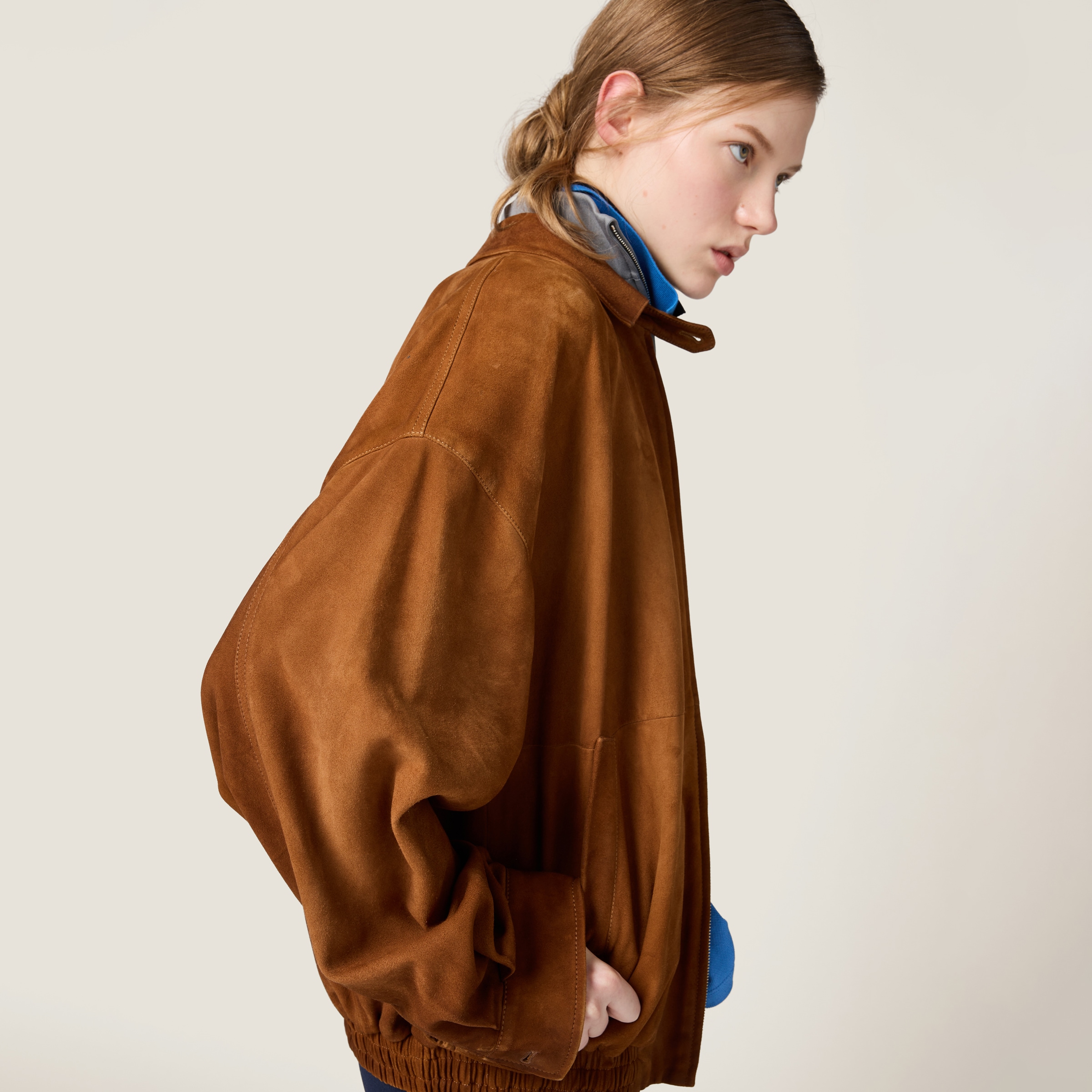 シナモン スエード ジャケット | Miu Miu