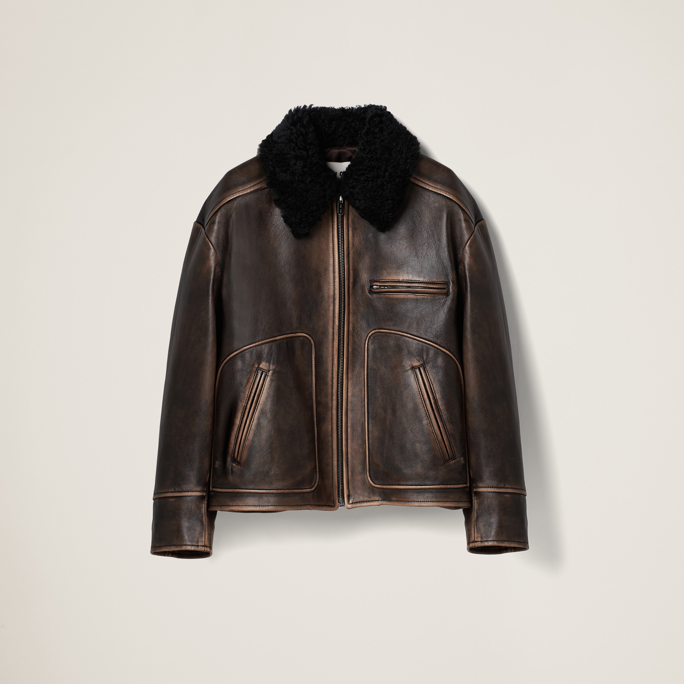 Miu miu leather coat store