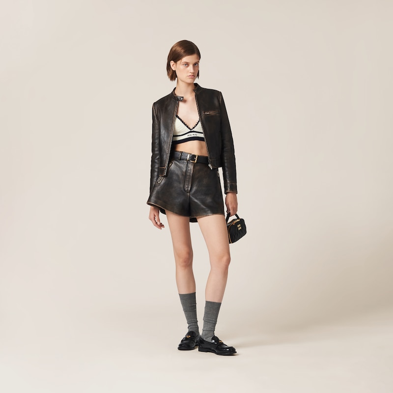 Nappa leather jacket