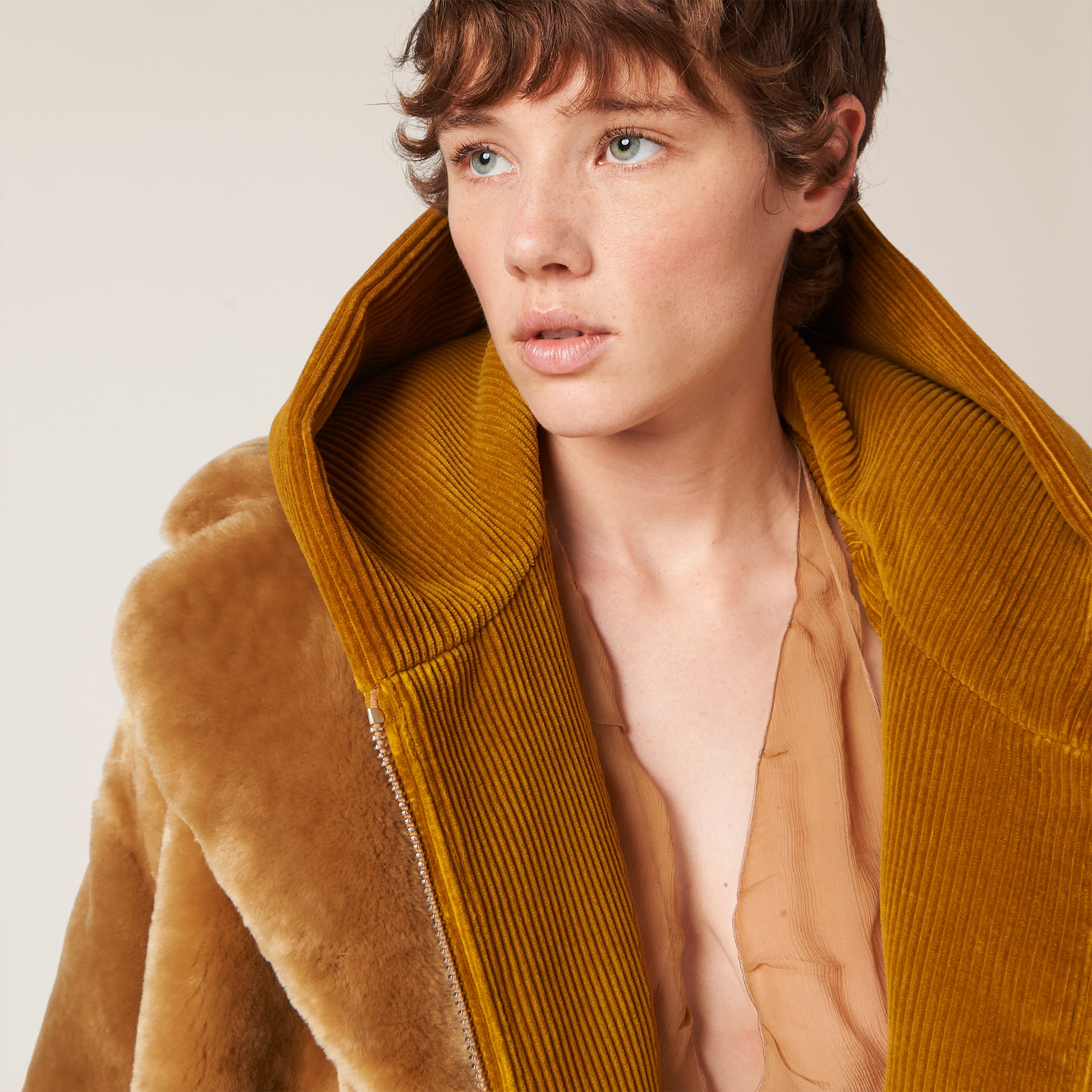 Miu miu online shearling coat