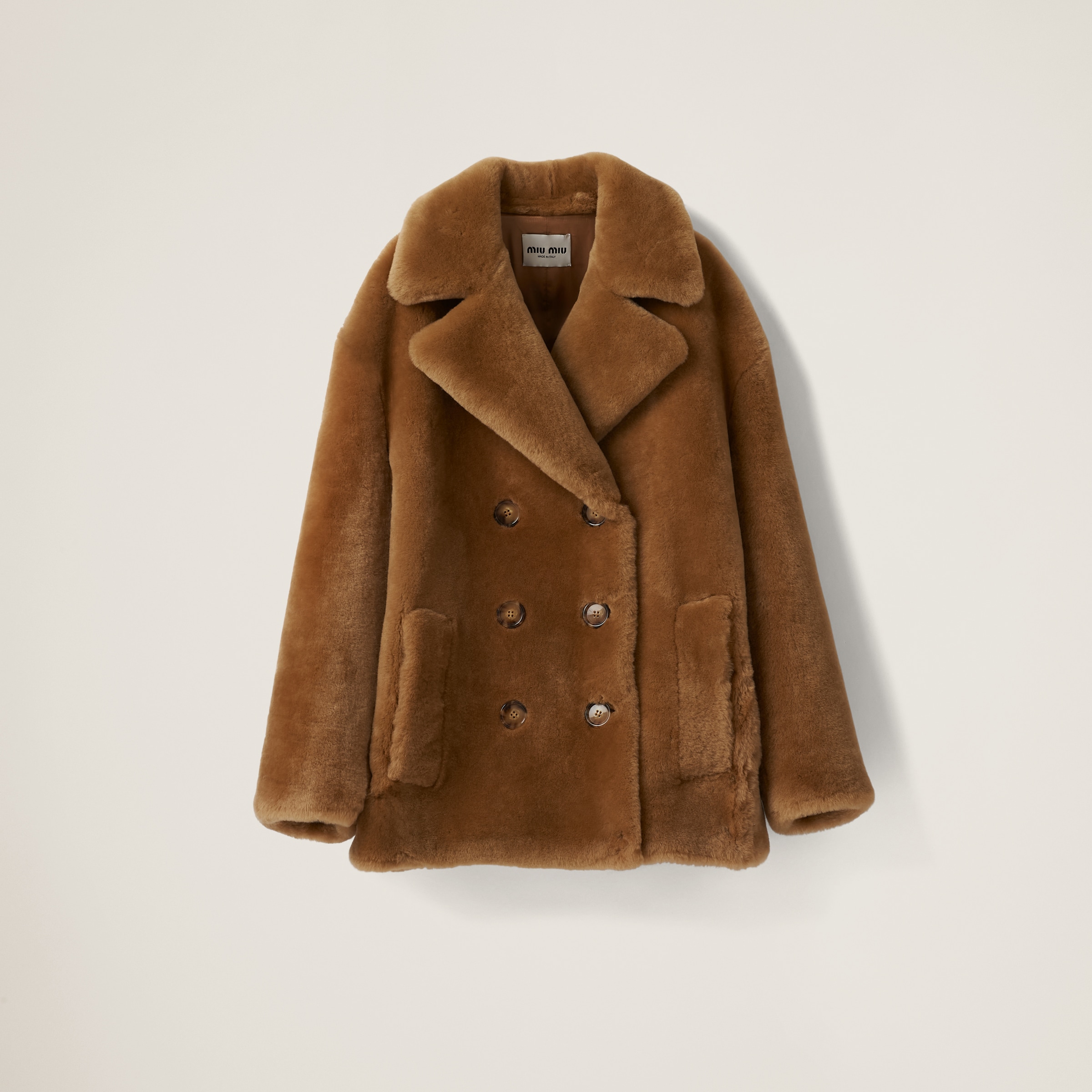 Miu miu shearling on sale coat