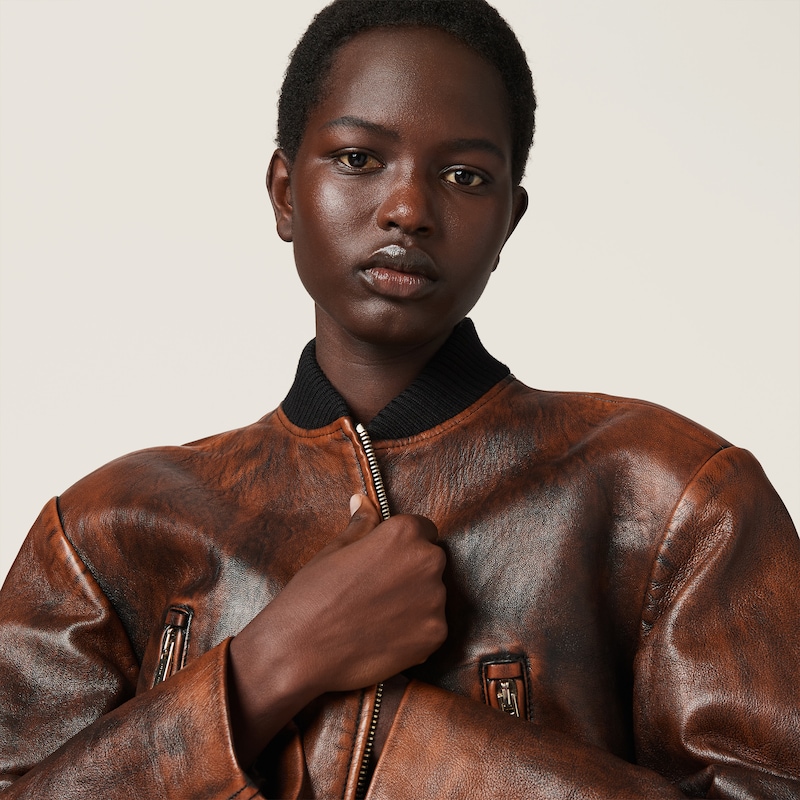 Jacke aus Nappa-Leder