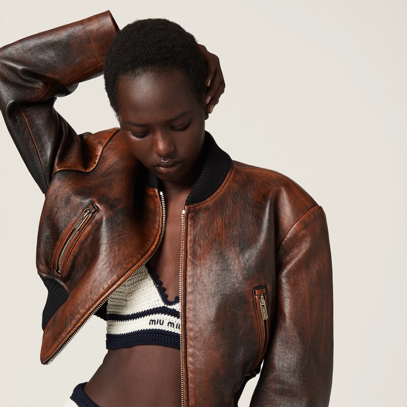 Jacke aus Nappa-Leder