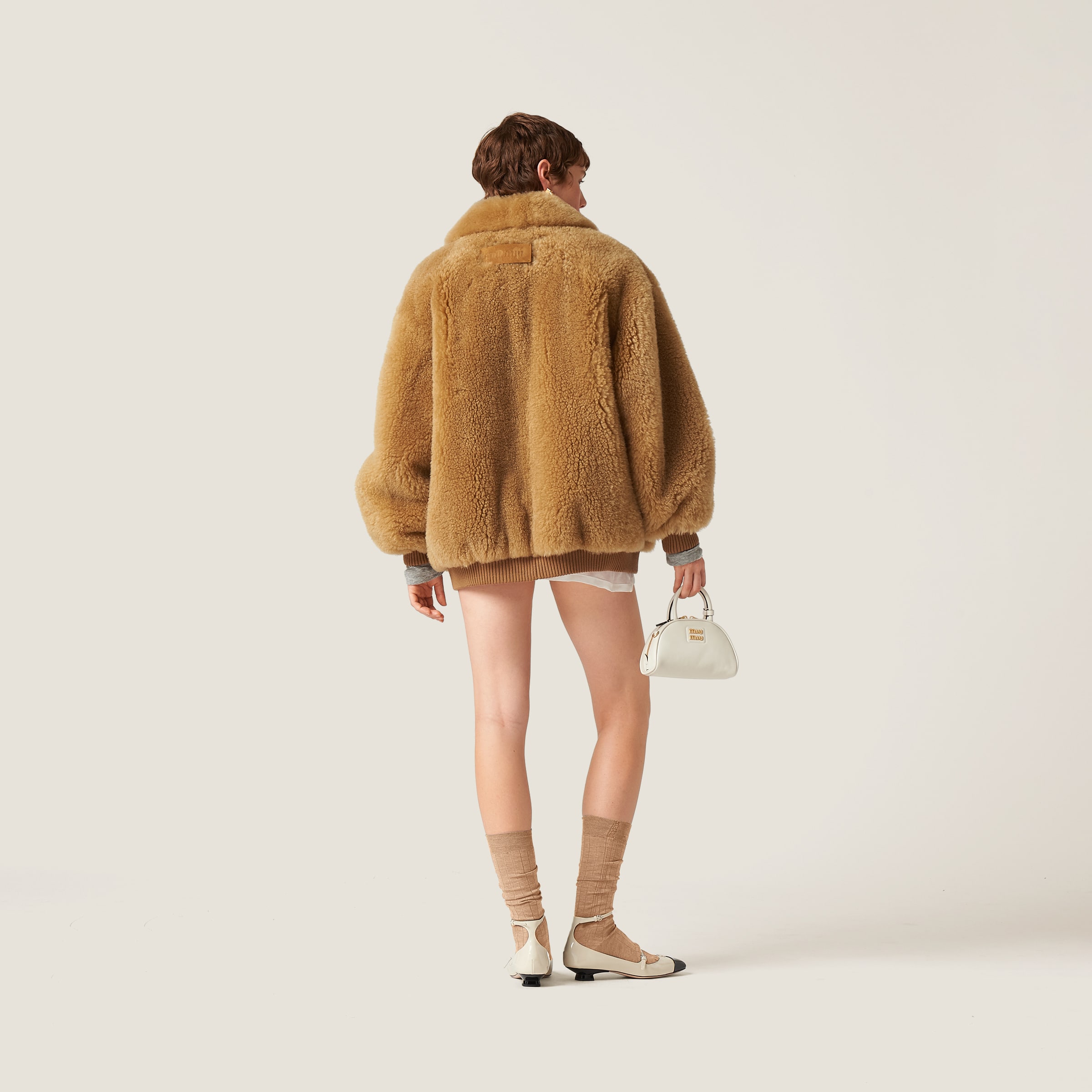 Miu miu online shearling coat