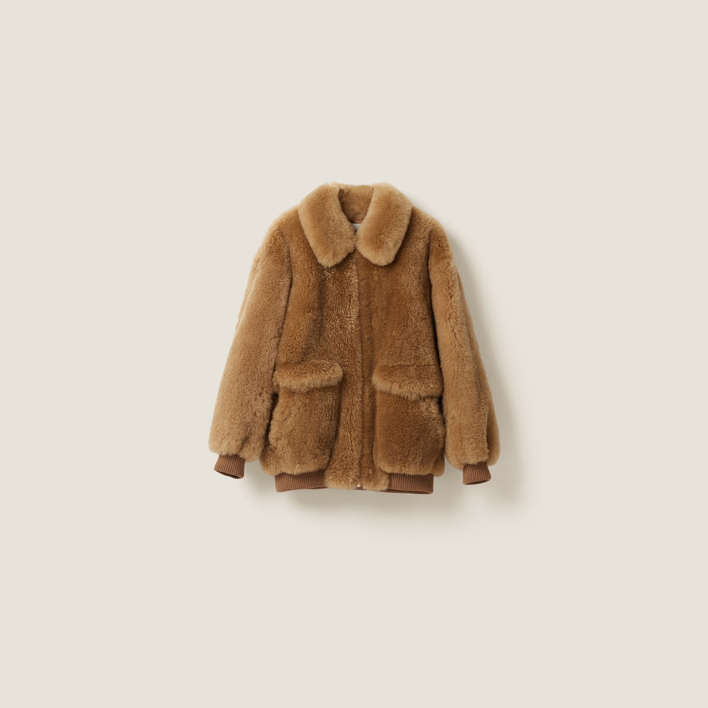 Miu miu shearling on sale coat