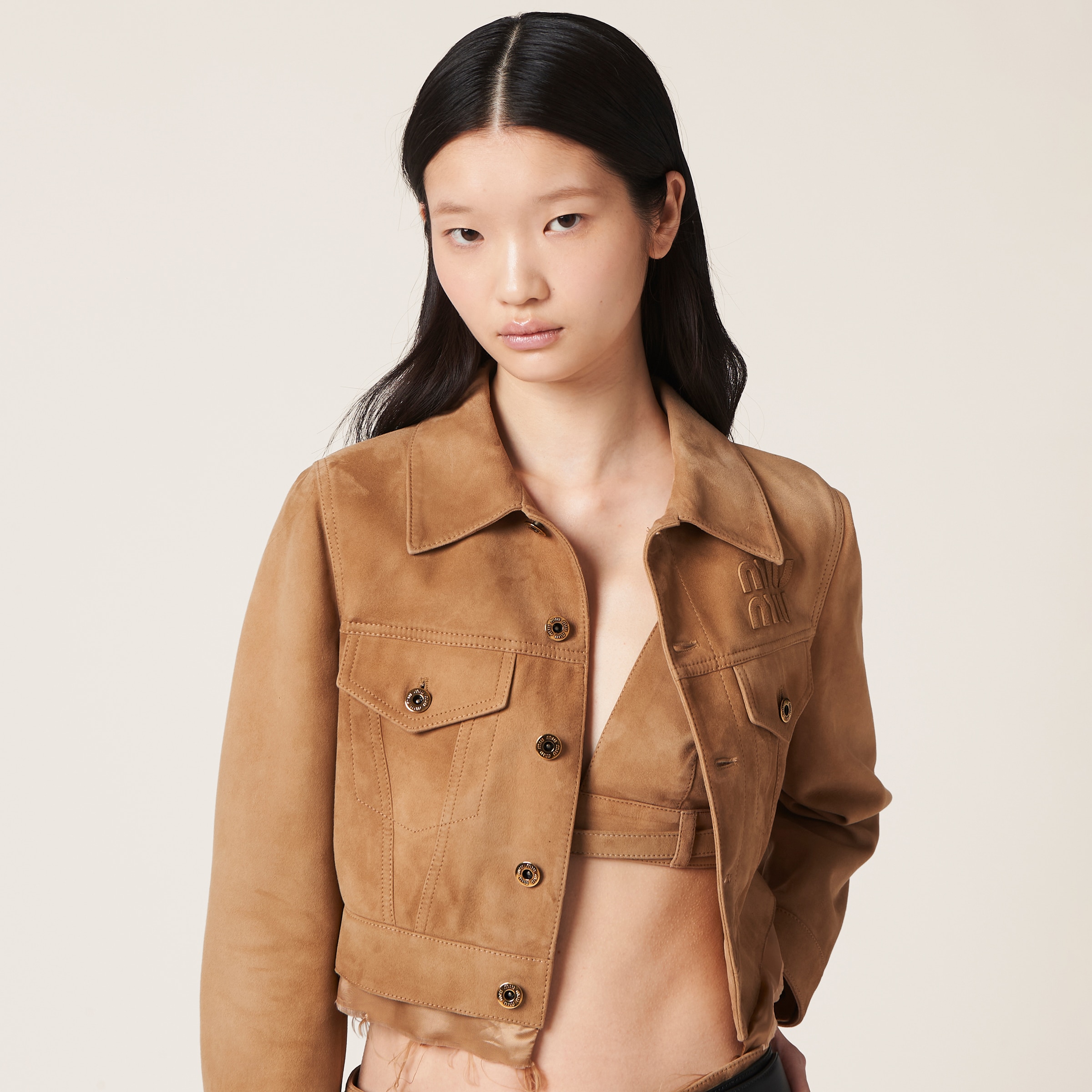 Miu miu leather jacket hotsell
