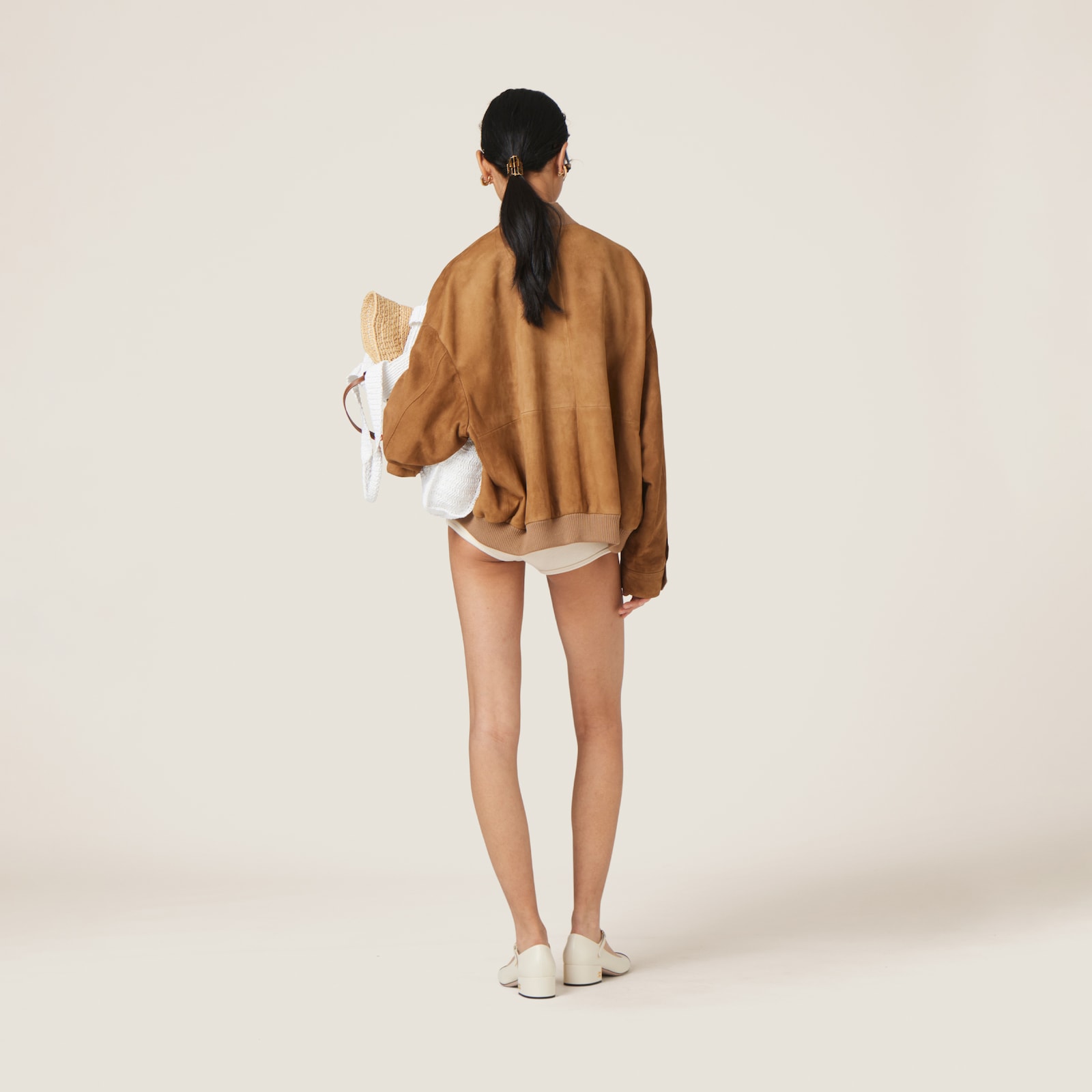 MIUMIU CLASSIC BROWN SUEDE JACKET 276214