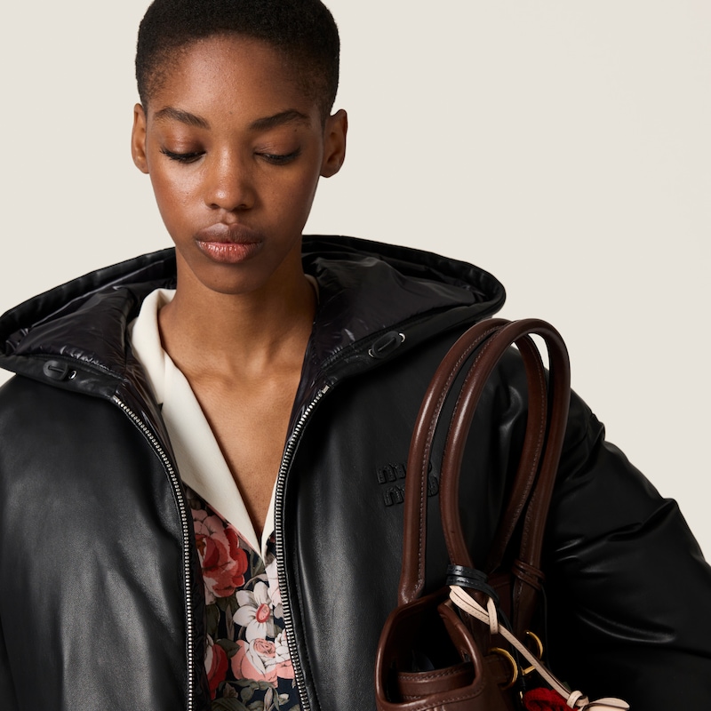 나파 가죽 패딩 재킷