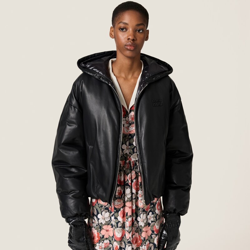 나파 가죽 패딩 재킷