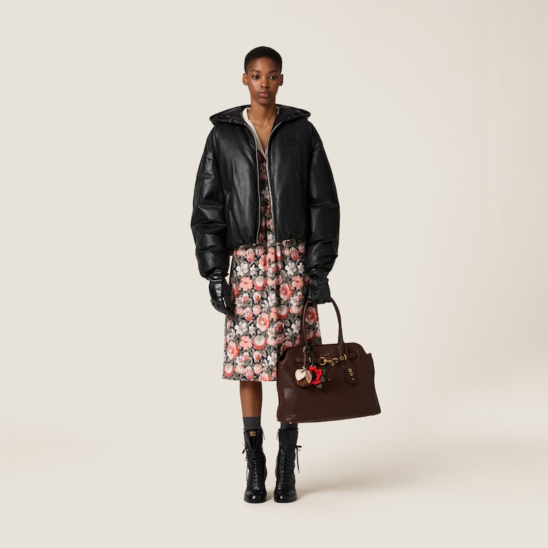 나파 가죽 패딩 재킷