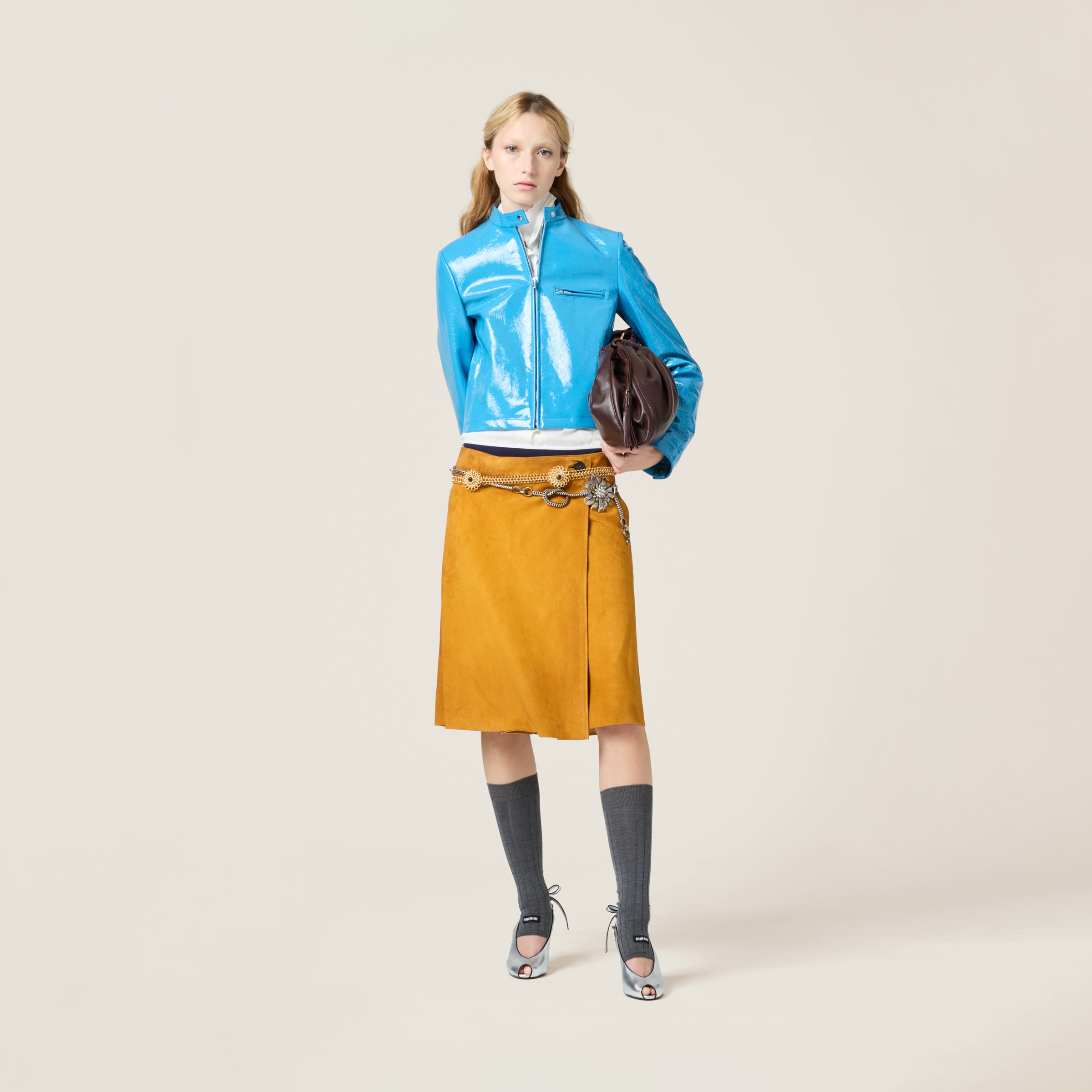 ボディラインを美しく見せる≪Miu Miu≫ナプラックジャケット ボディラインを美しく見せる≪Miu Miu≫ナプラックジャケット