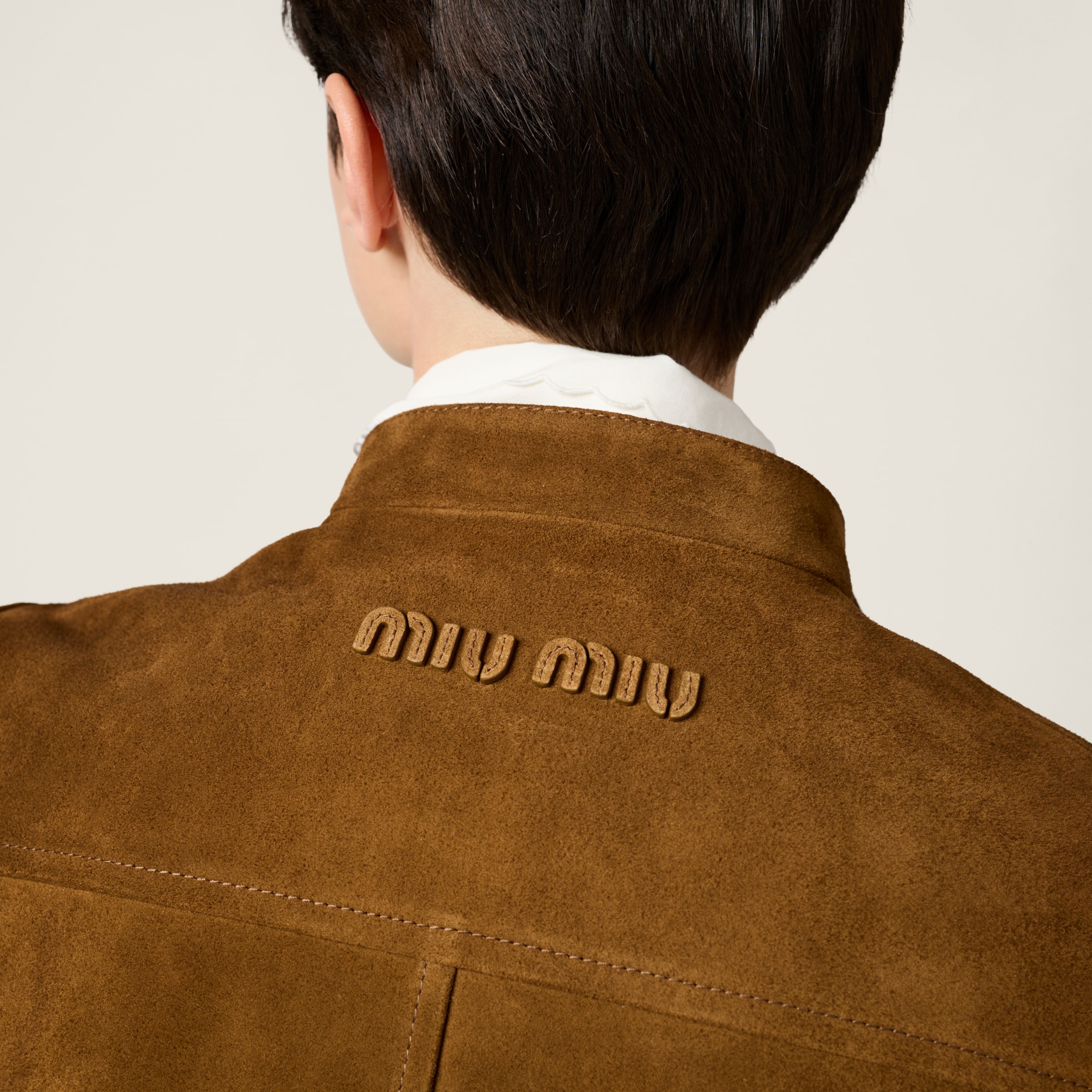 ラグジュアリー【MiuMiu】オリーブグリーン スエードジャケット オリーブ スエード ジャケット | Miu Miu