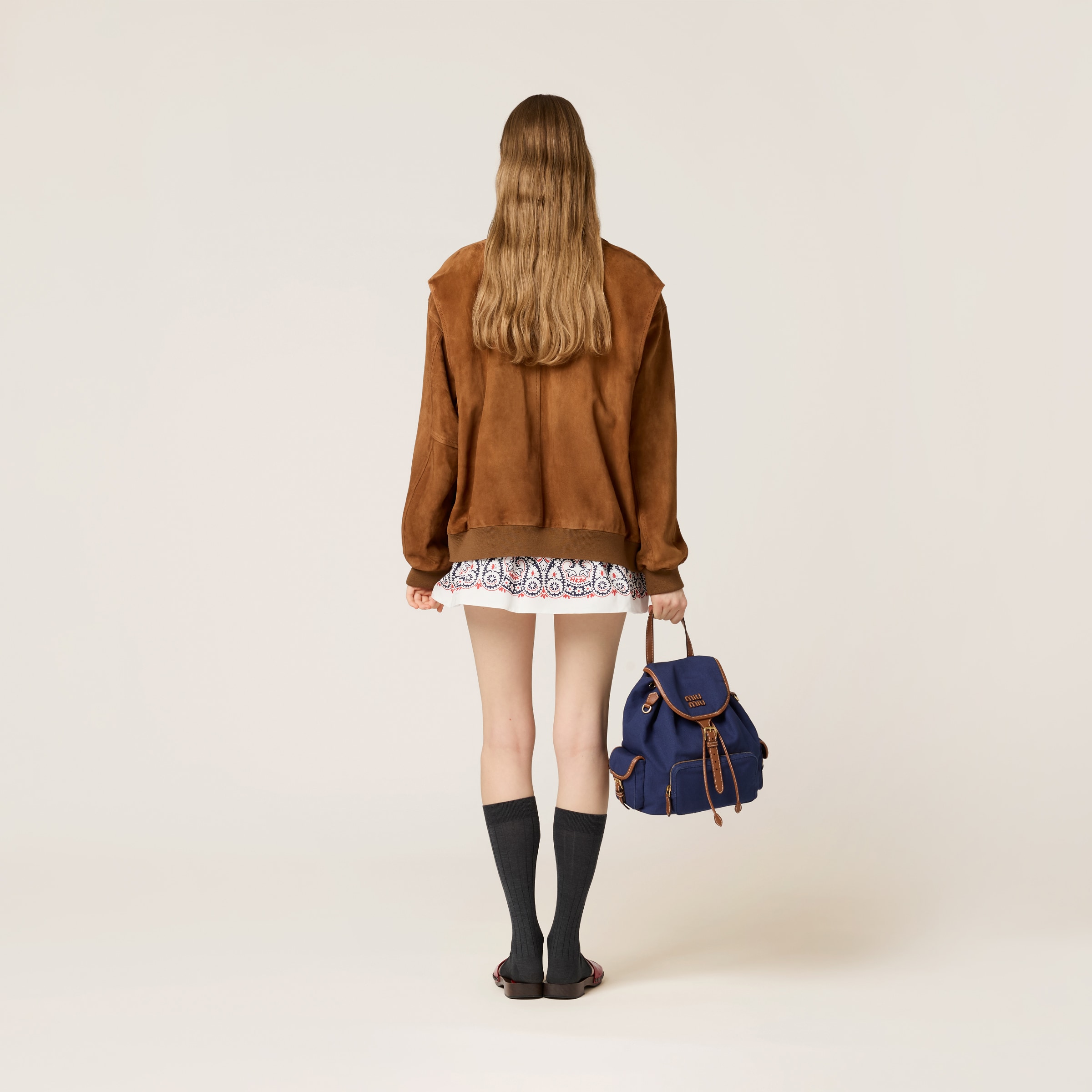 Miu Miu Suede Blouson Jacket