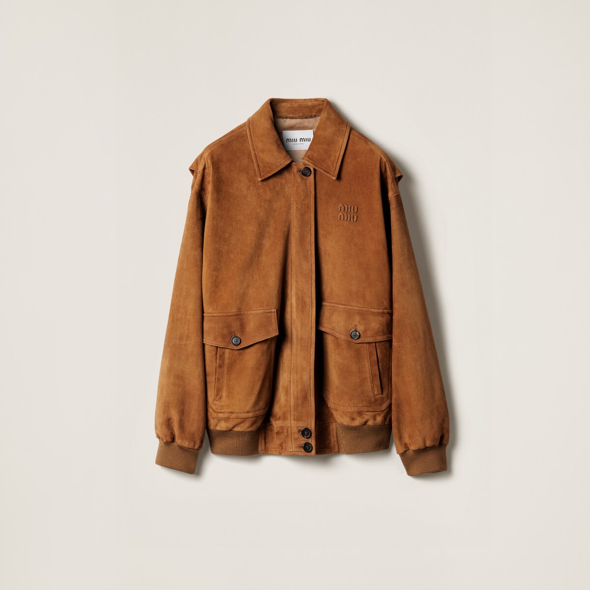 Suede blouson jacket