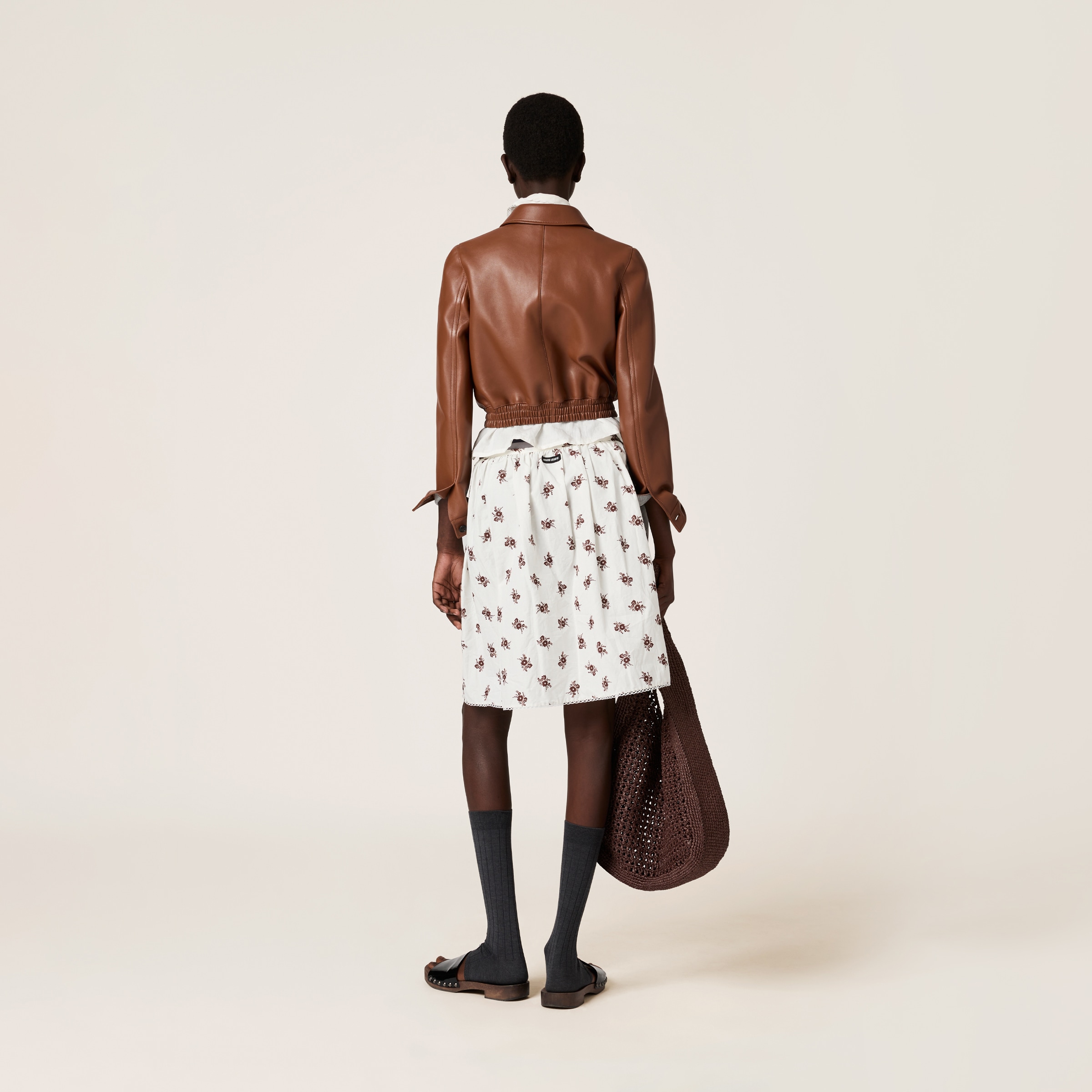 Miu Miu Plongé Nappa Leather Blouson Jacket