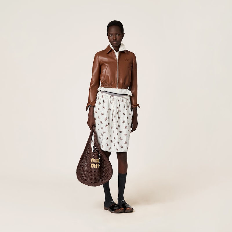 Blouson en cuir nappa plongé