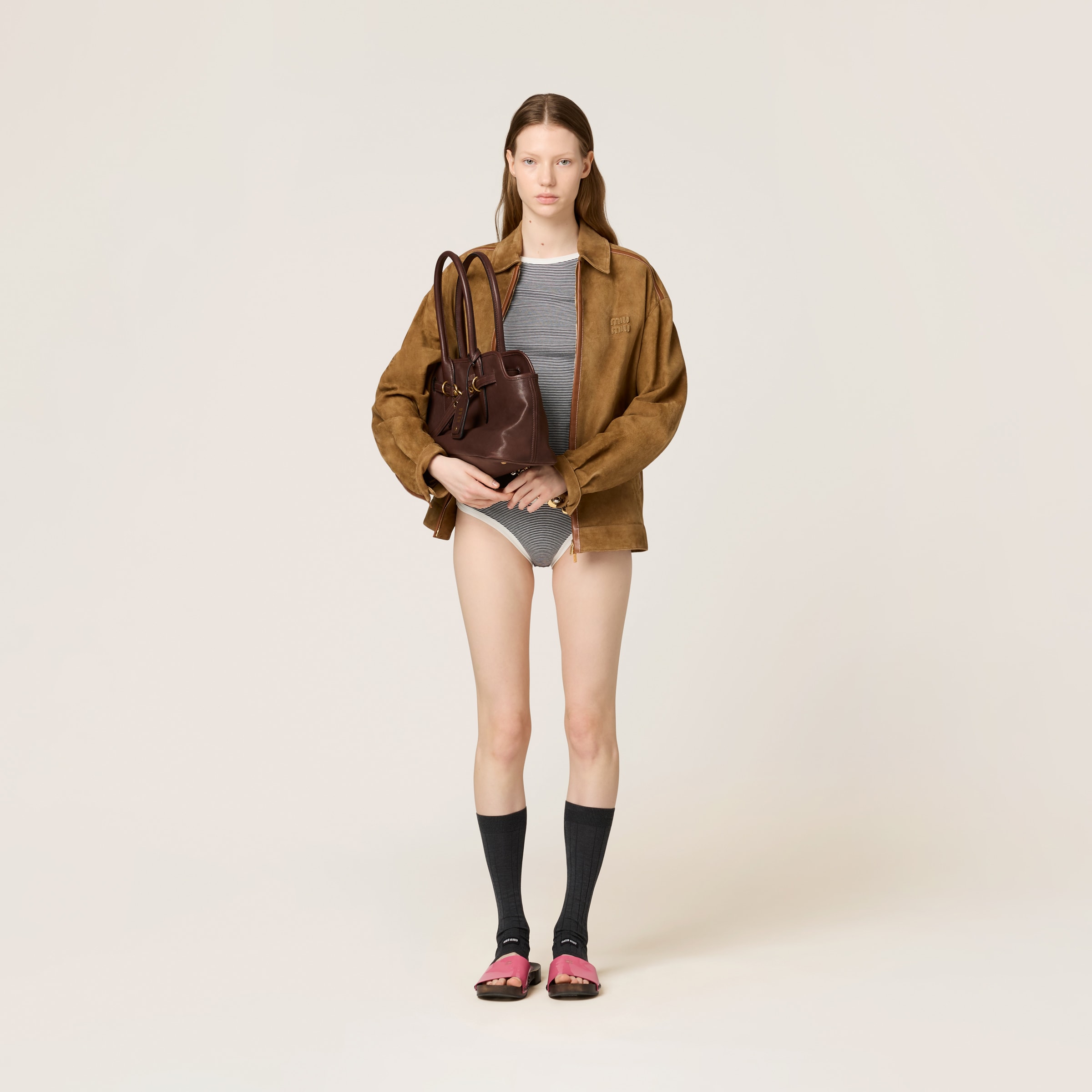 Miu Miu Suede Blouson Jacket