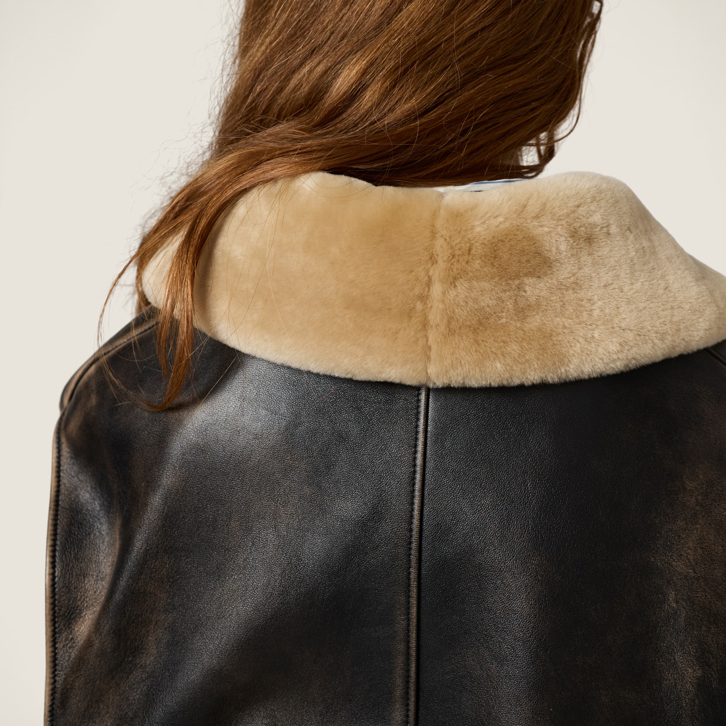 【MIUMIU】ナッパレザージャケット ブラック ナッパレザー ジャケット | Miu Miu