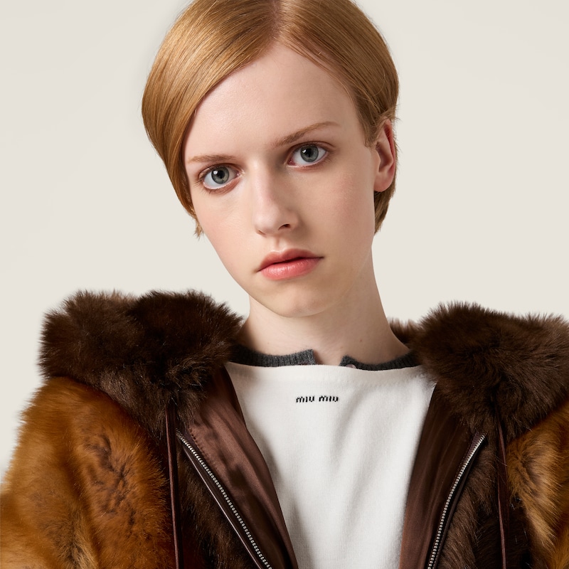 Shearling blouson jacket