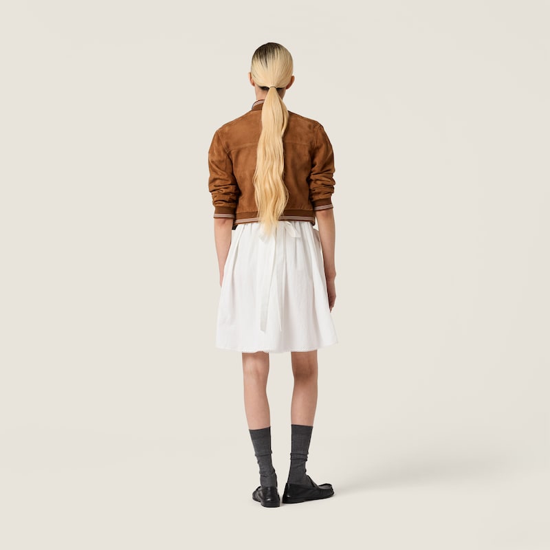Suede blouson jacket