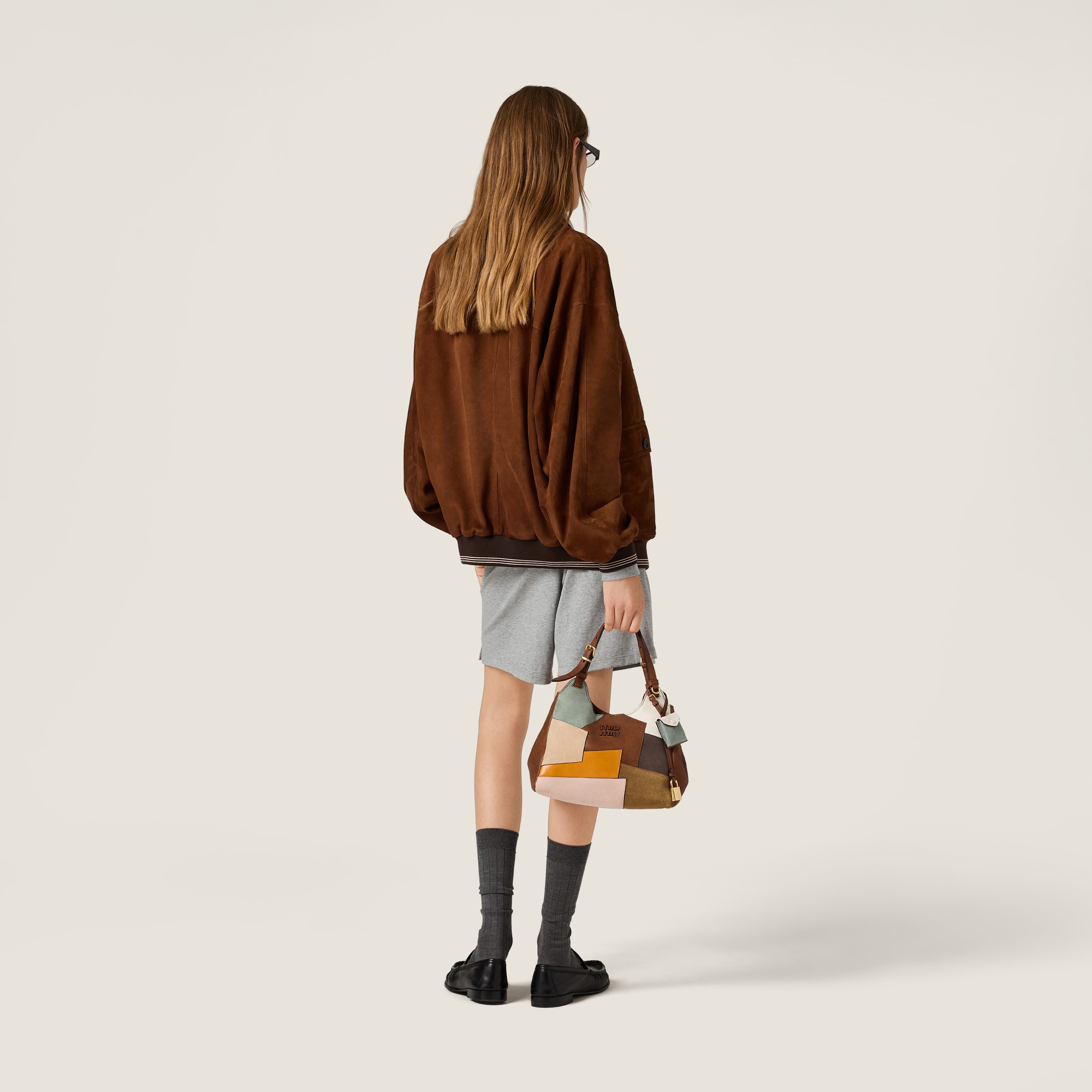 Suede blouson jacket - thumbnail 3