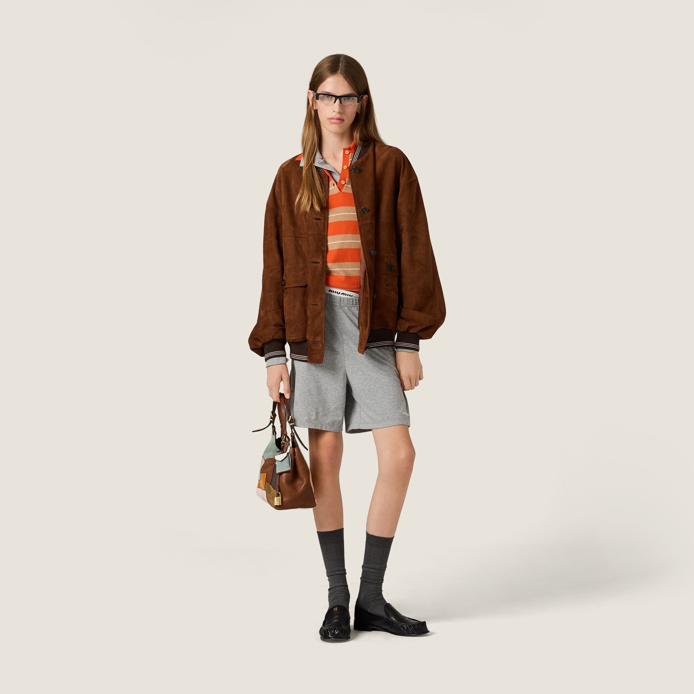 Suede blouson jacket - thumbnail 2