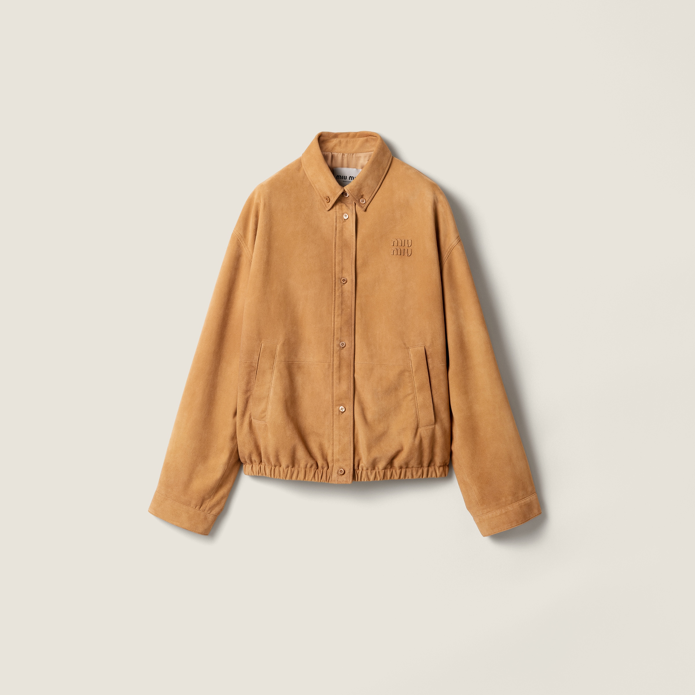 Waxed suede blouson jacket from Miu Miu - $7,200