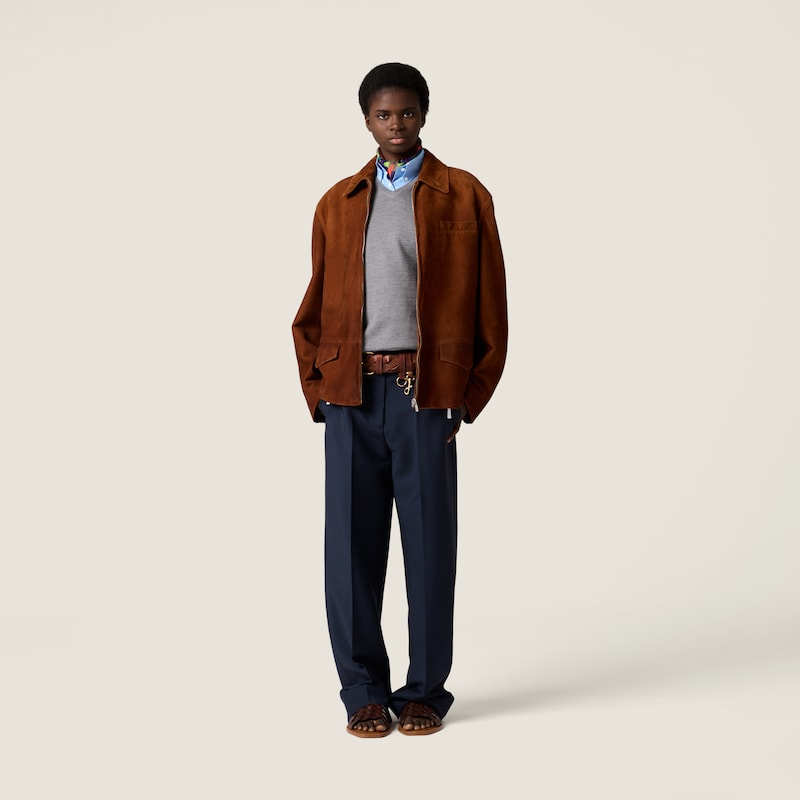 왁스드 스웨이드 재킷