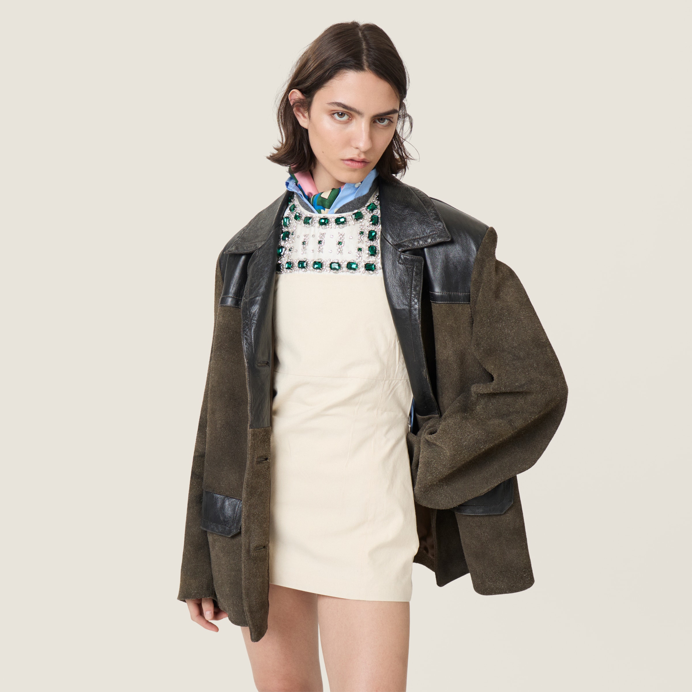 Mud Suede Jacket | Miu Miu - Japan