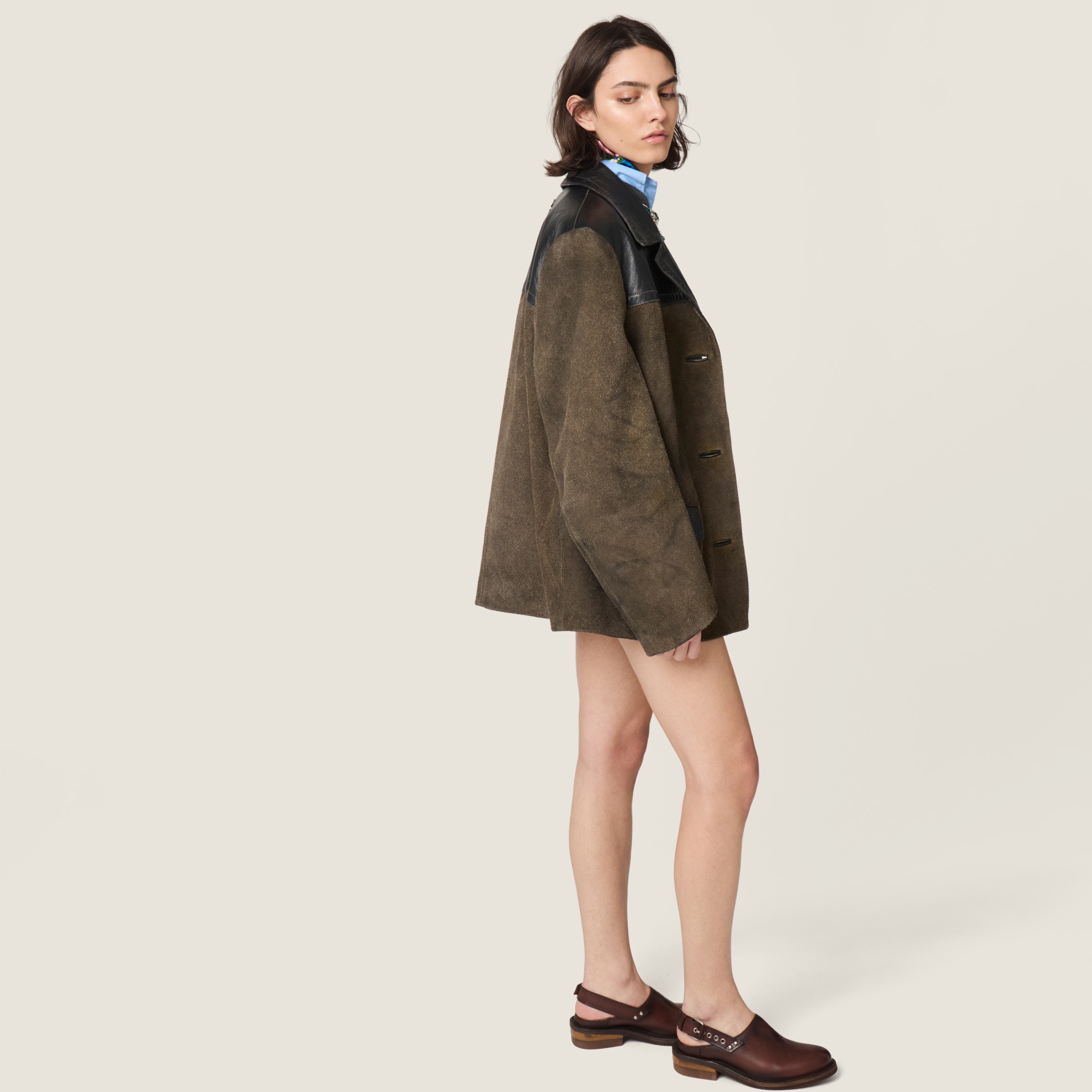 Mud Suede Jacket | Miu Miu - Japan
