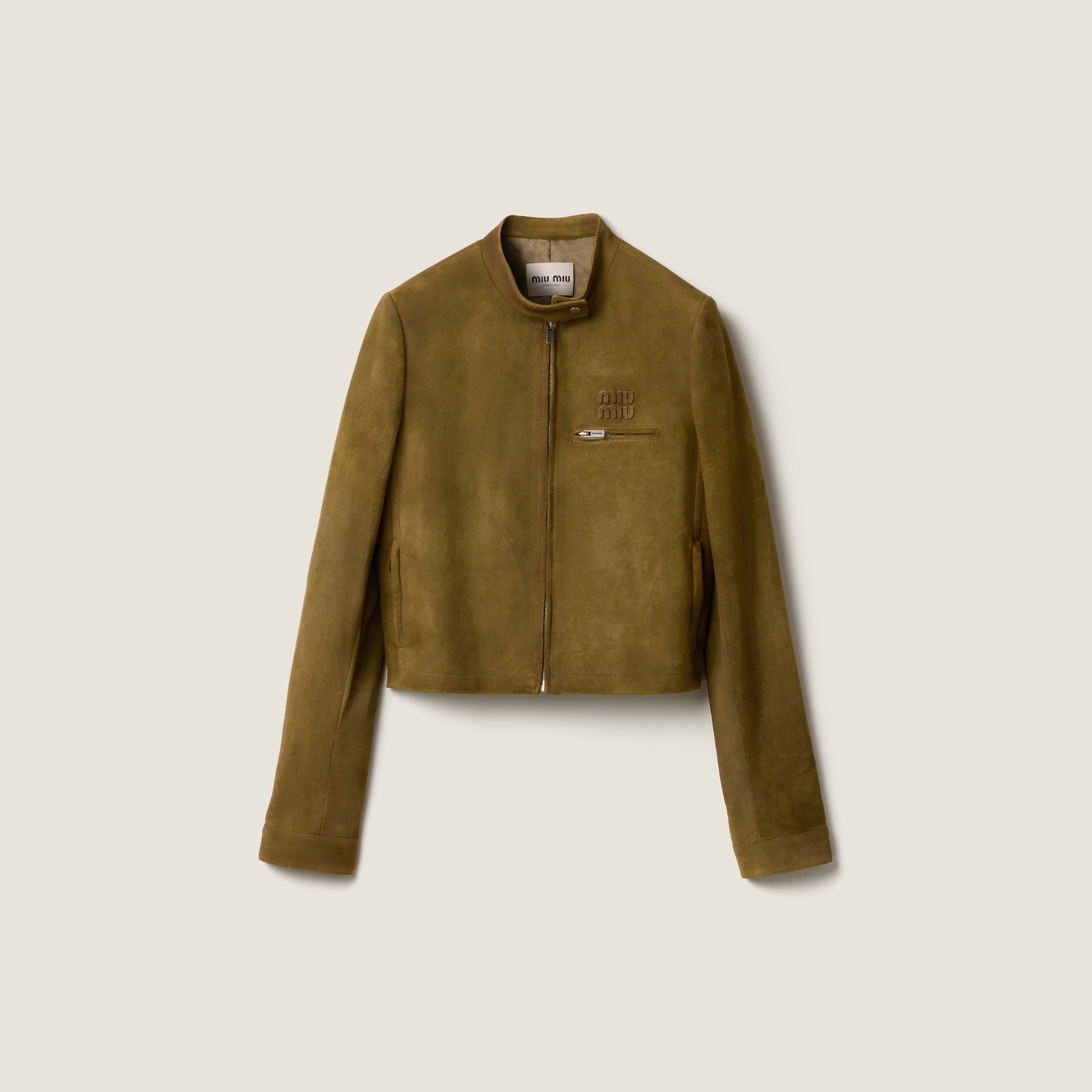 Waxed suede jacket from Miu Miu - $7,400