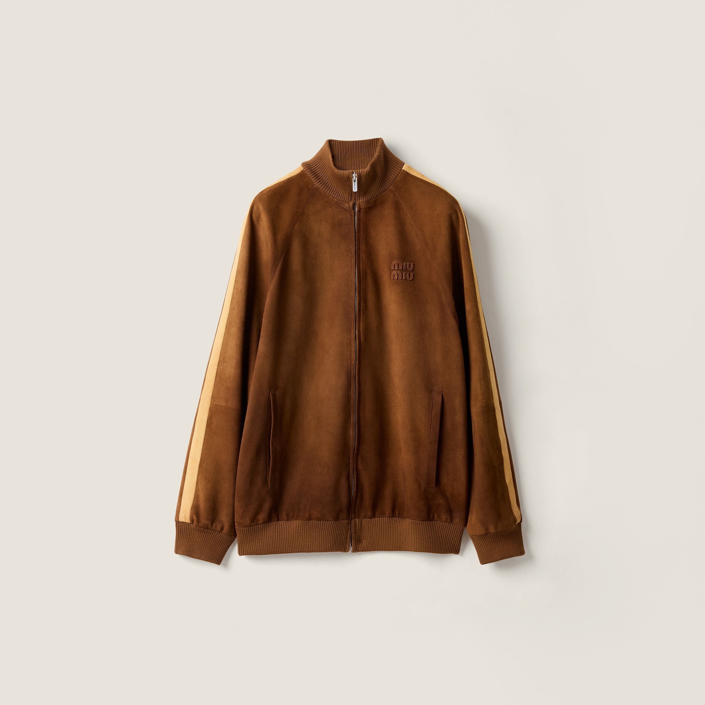 Waxed suede jacket from Miu Miu - $7,800