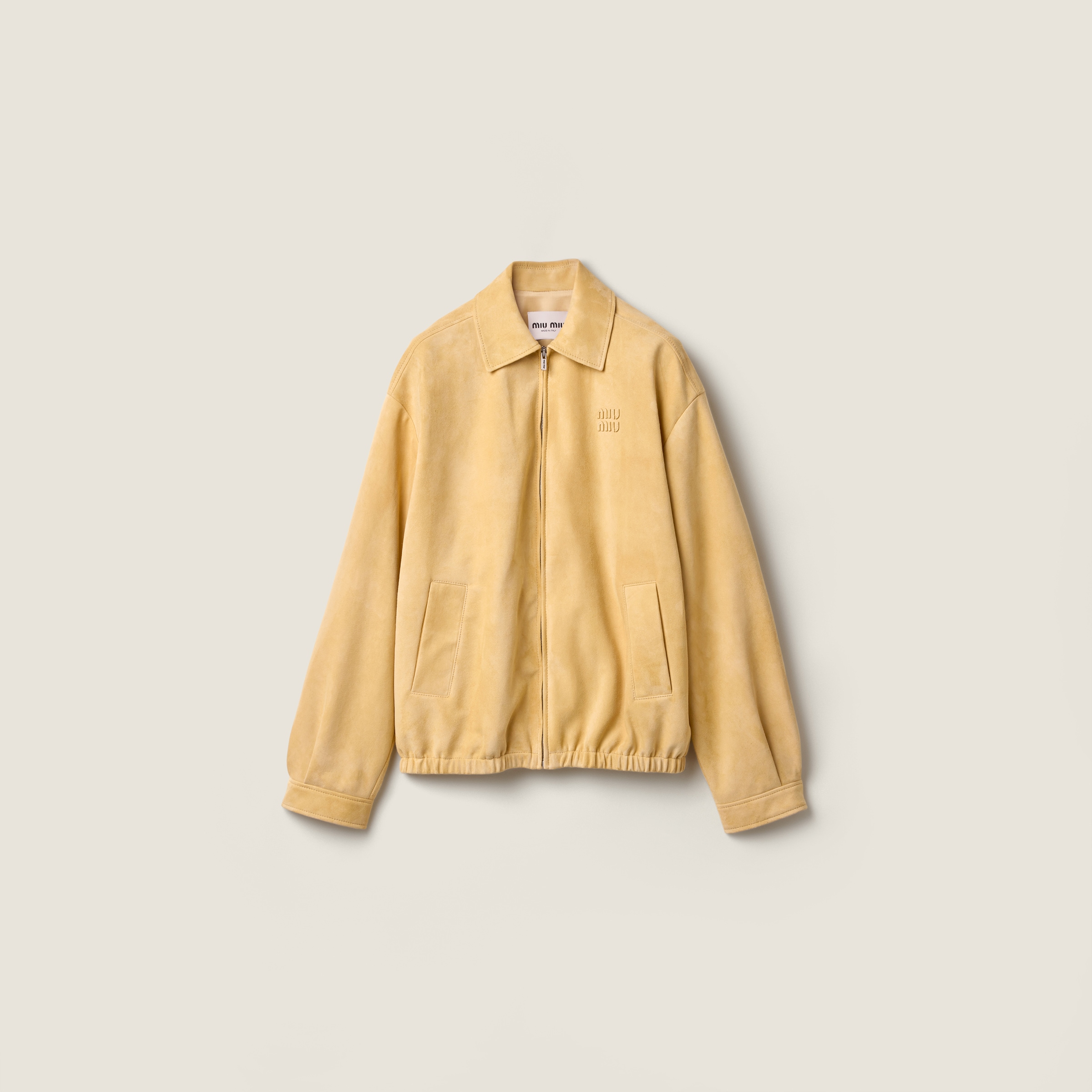 Waxed suede blouson jacket from Miu Miu - $8,200