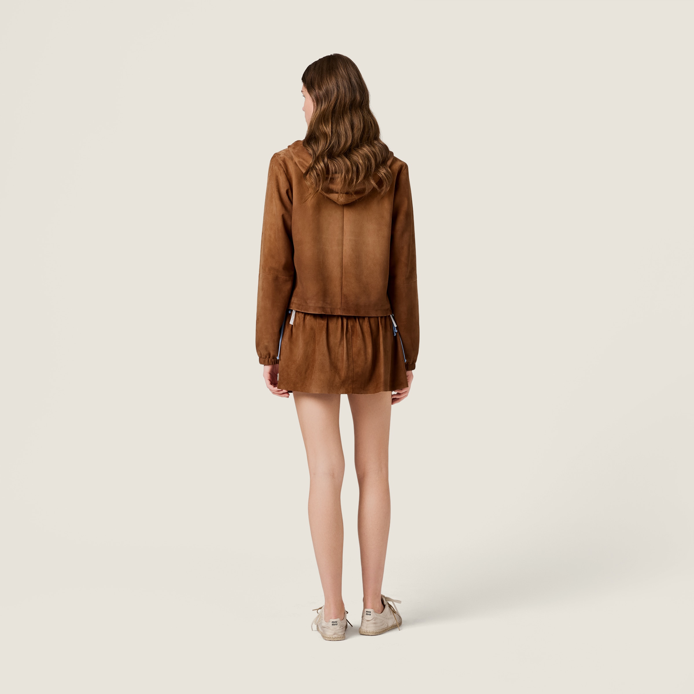 Waxed suede blouson jacket - thumbnail 3