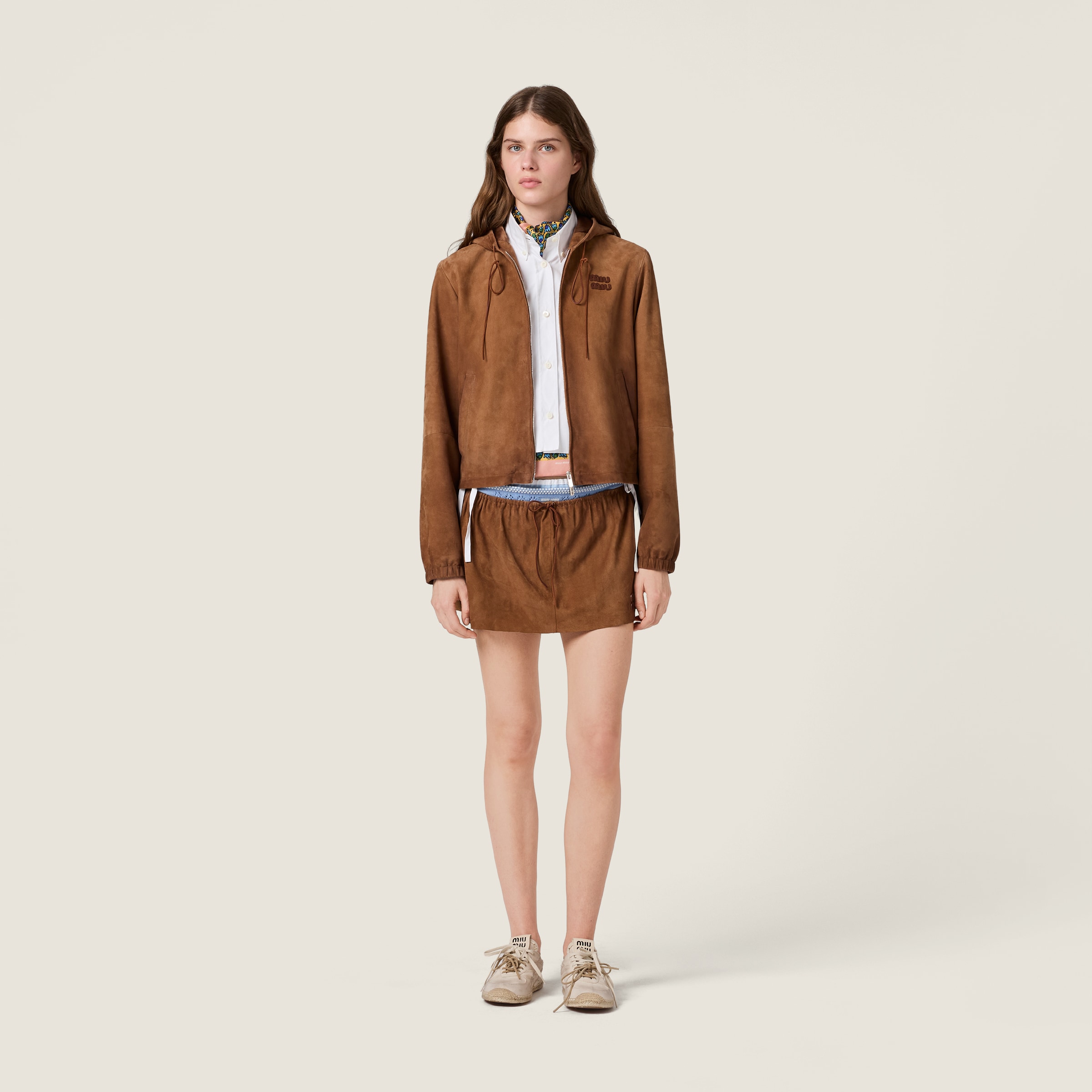Waxed suede blouson jacket - thumbnail 2
