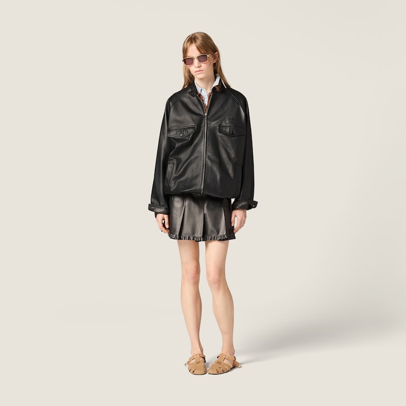 Veste en cuir nappa