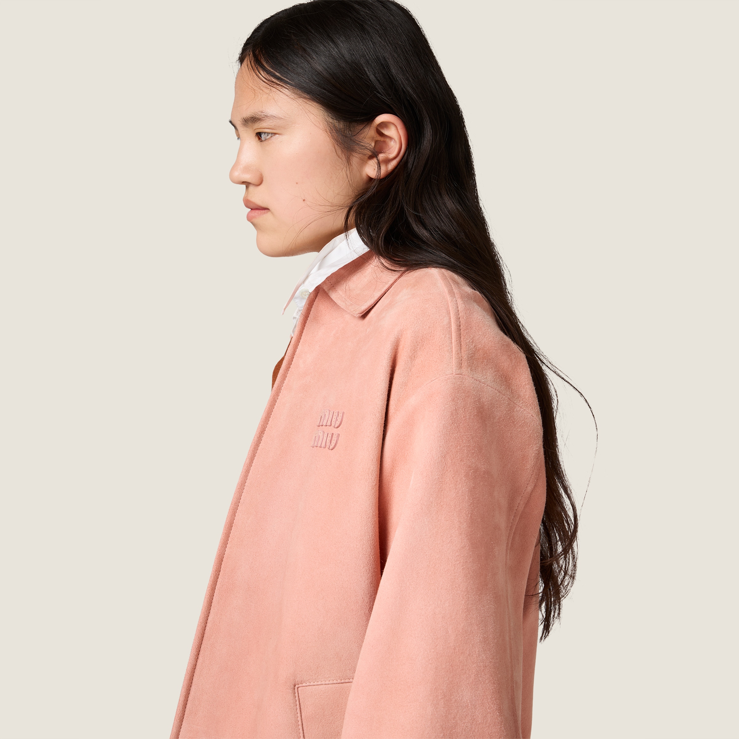 Waxed suede blouson jacket - thumbnail 5