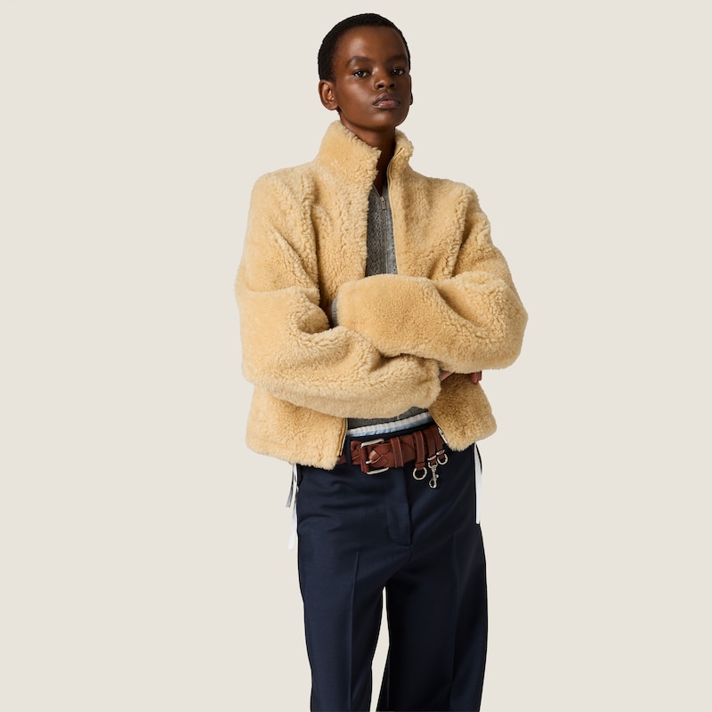 Shearling blouson jacket