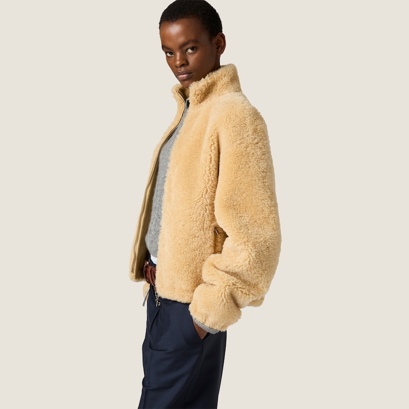 Shearling blouson jacket