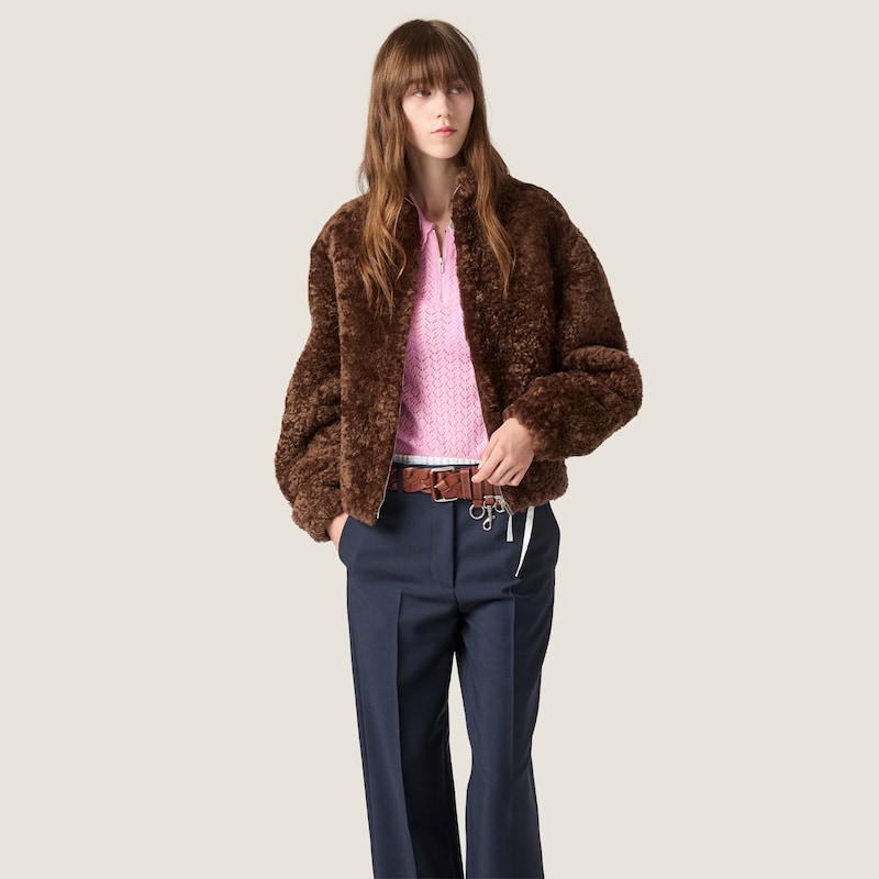 Shearling blouson jacket